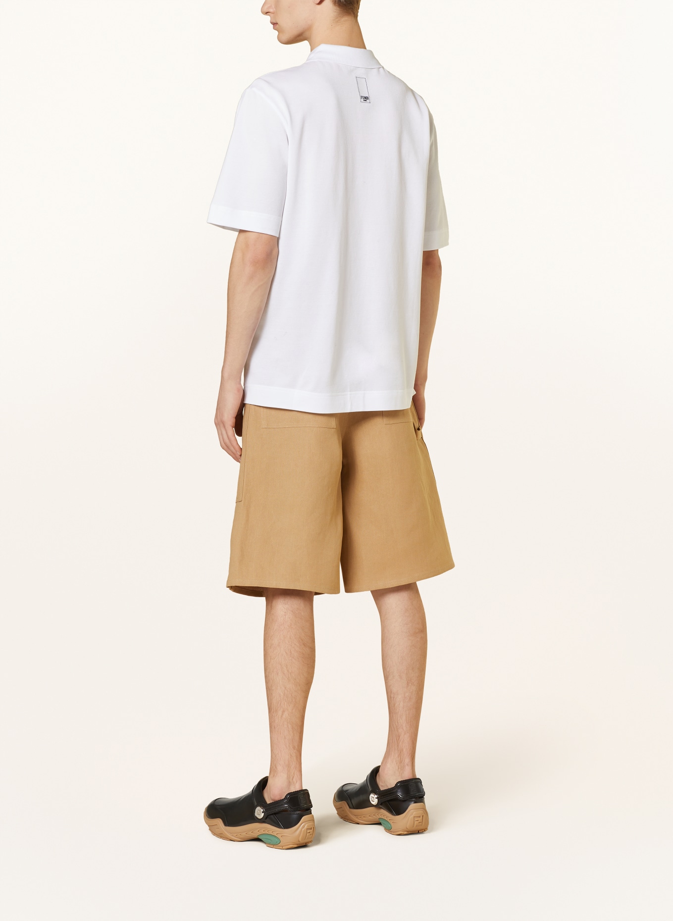 FENDI Piqué-Poloshirt Comfort Fit, Farbe: F0WA0 BIANCO (Bild 3)