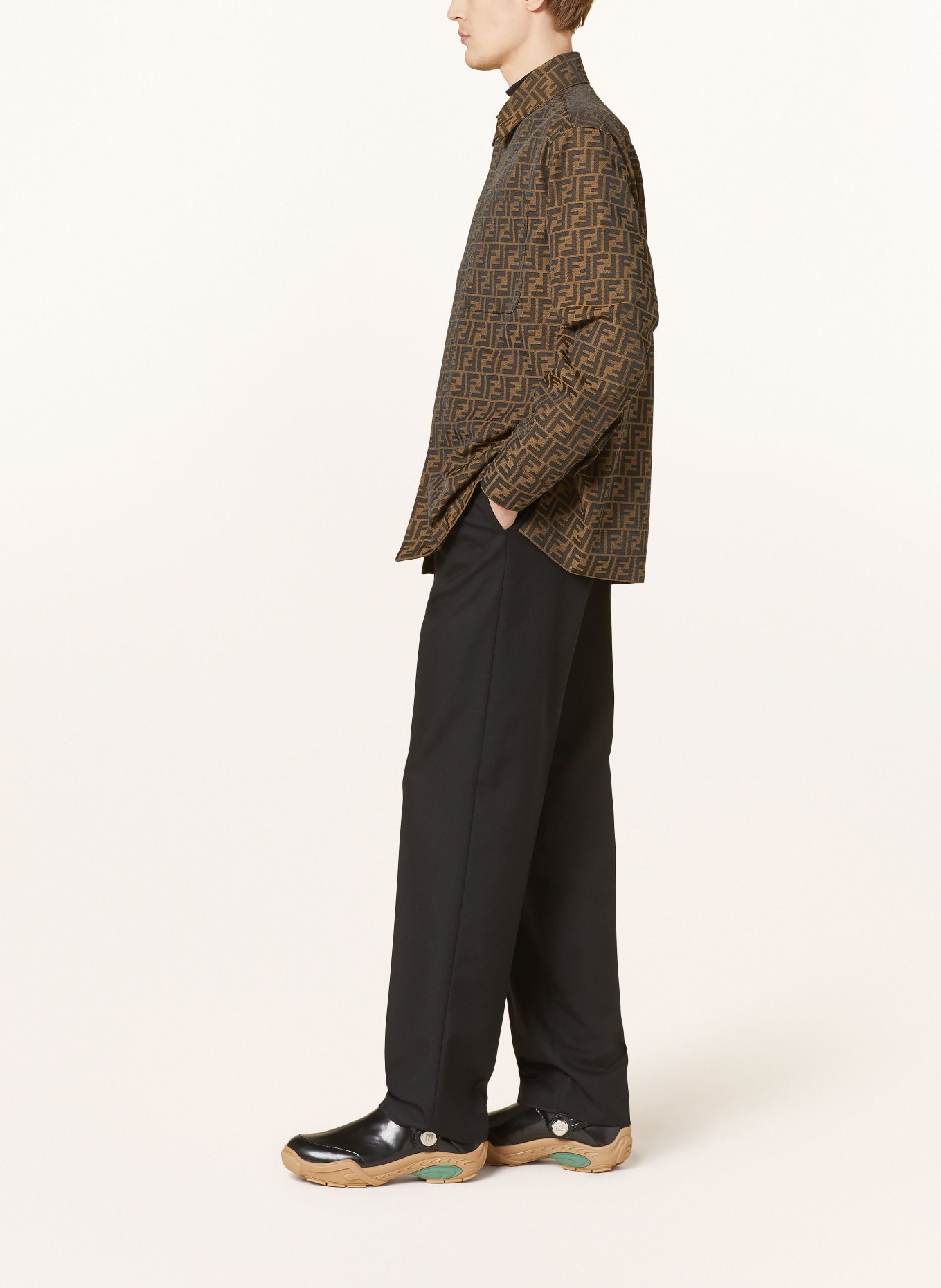 FENDI Trousers regular fit, Color: BLACK (Image 4)