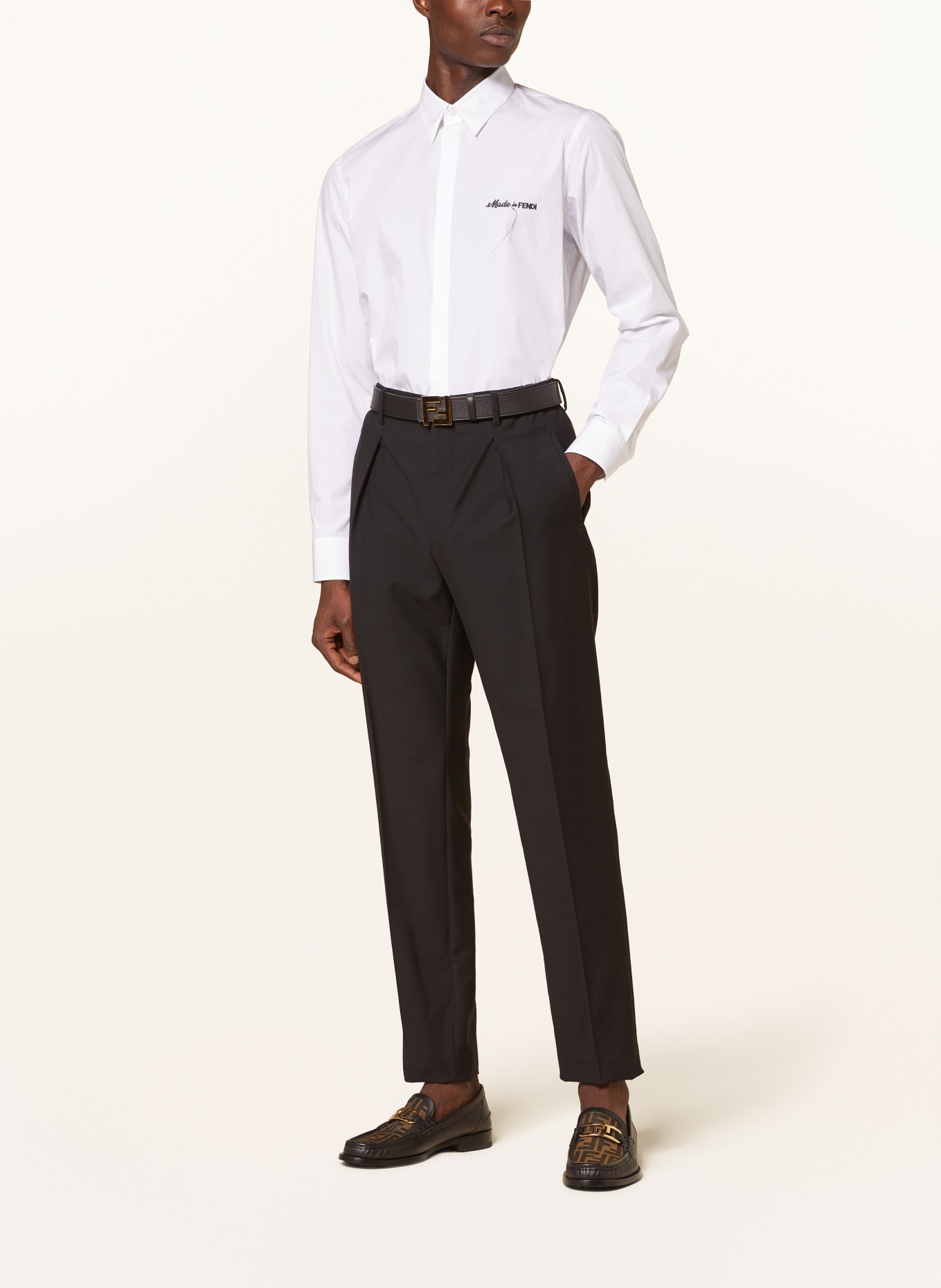 FENDI Shirt slim fit, Color: WHITE (Image 2)