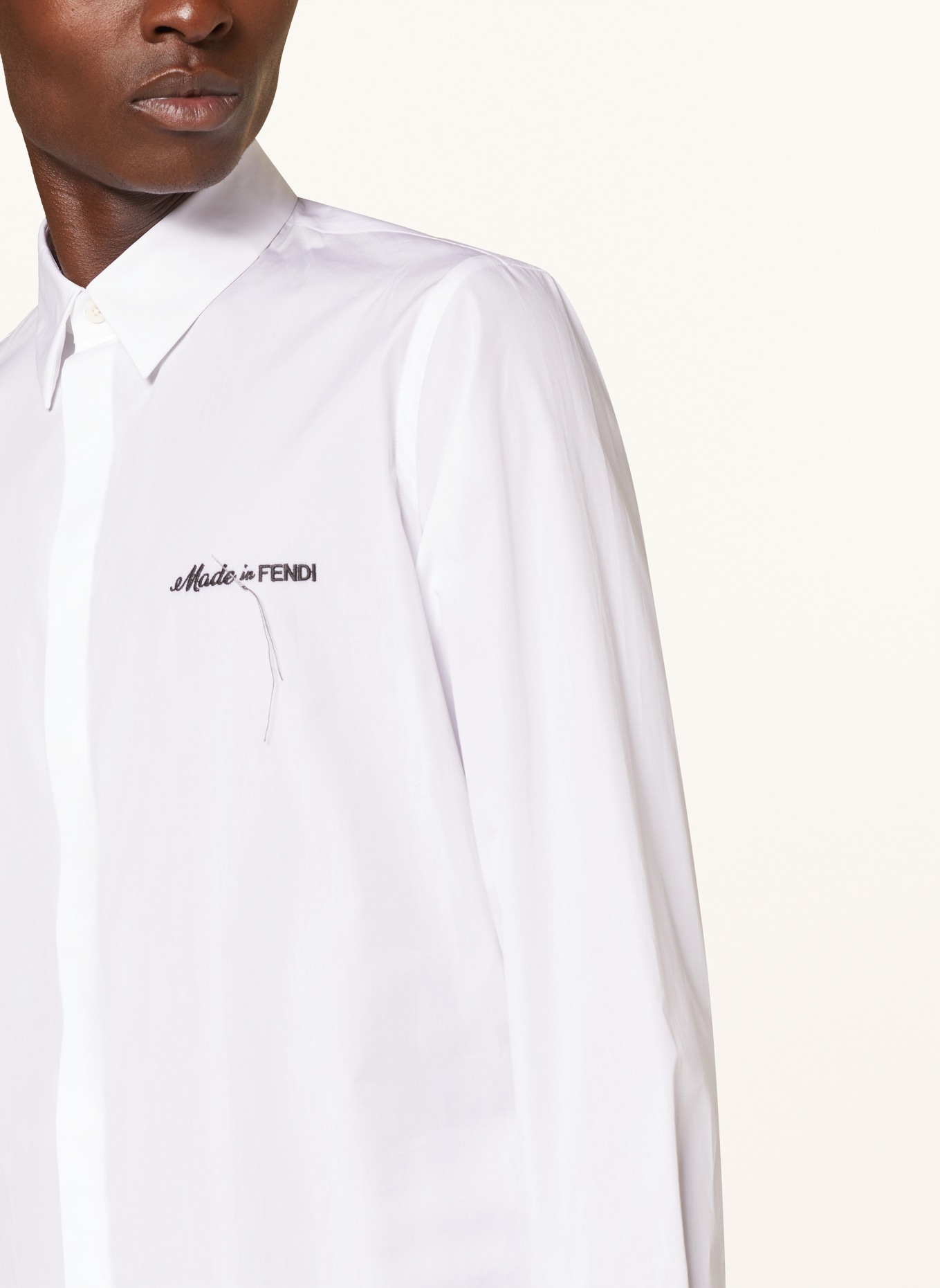 FENDI Shirt slim fit, Color: WHITE (Image 4)