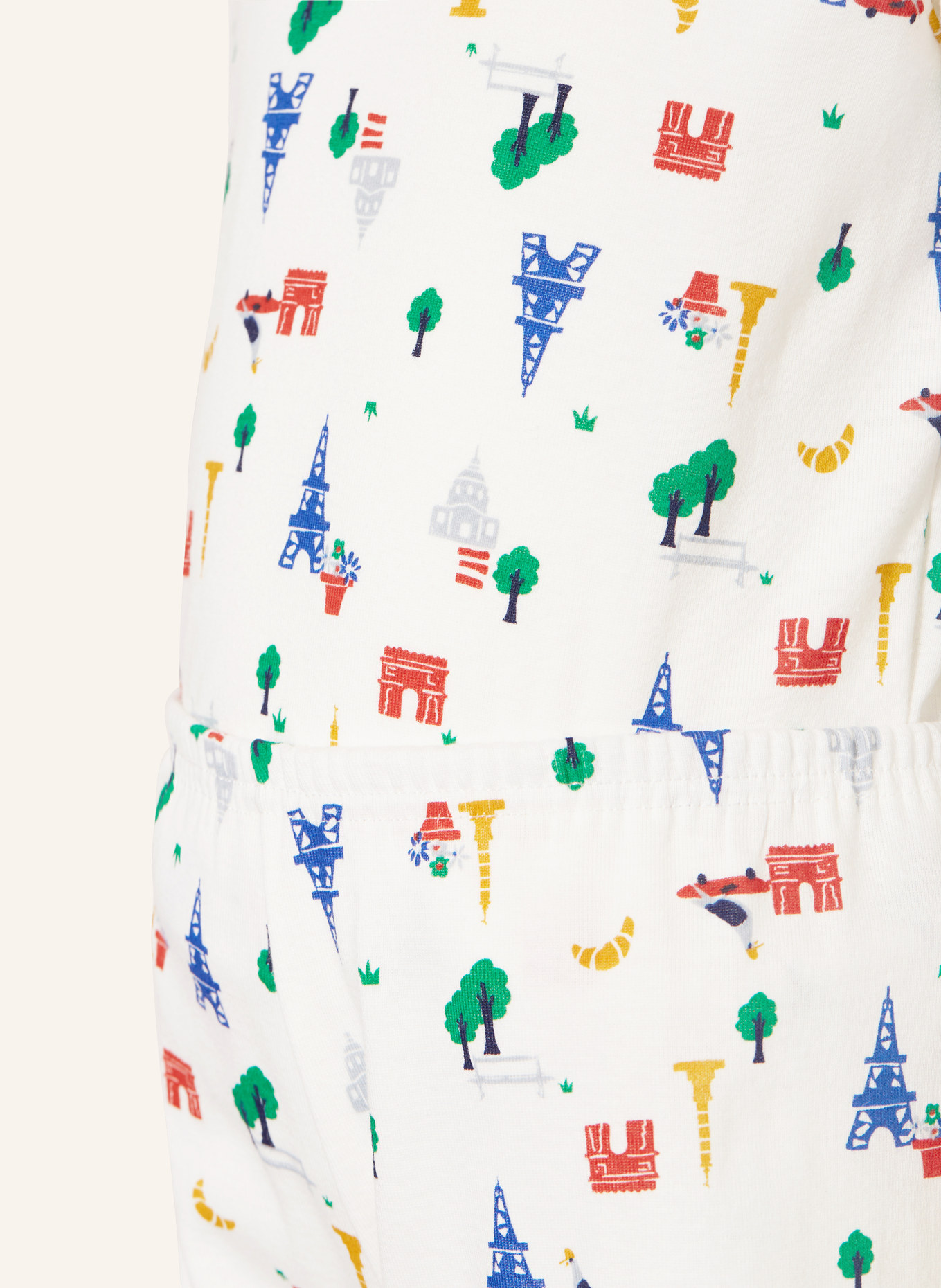 PETIT BATEAU Shorty-Schlafanzug MANOLI, Farbe: WEISS/ BLAU/ GRÜN (Bild 3)