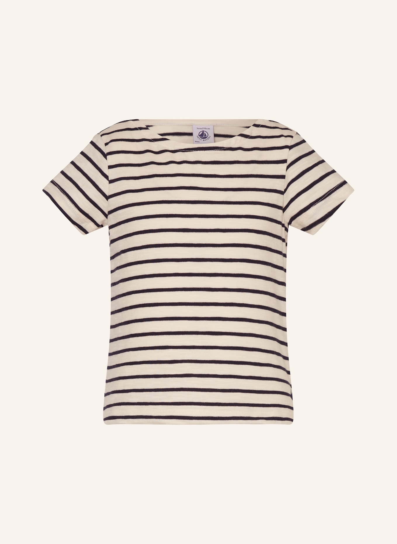 PETIT BATEAU T-Shirt MADONNA, Farbe: ECRU/ DUNKELBLAU (Bild 1)