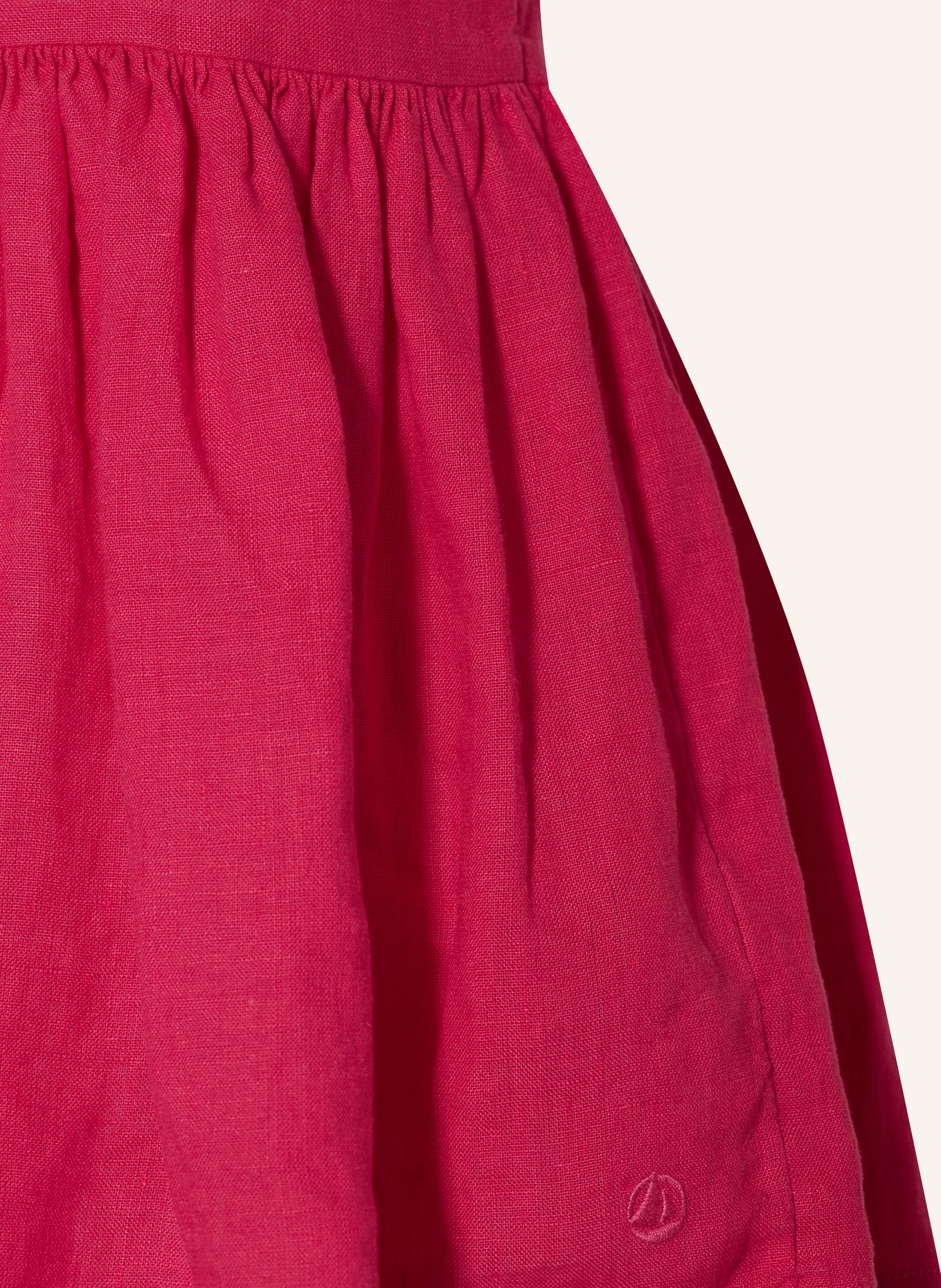 PETIT BATEAU Leinenkleid MARILYSE mit Rüschen, Farbe: FUCHSIA (Bild 3)