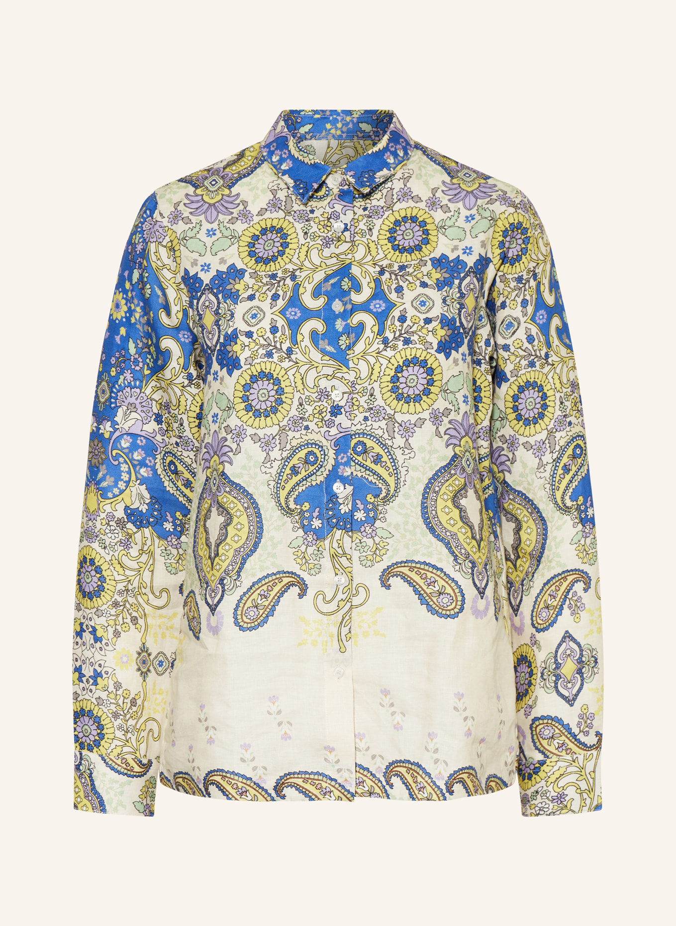 lilienfels Shirt blouse, Color: BLUE/ YELLOW/ PURPLE (Image 1)