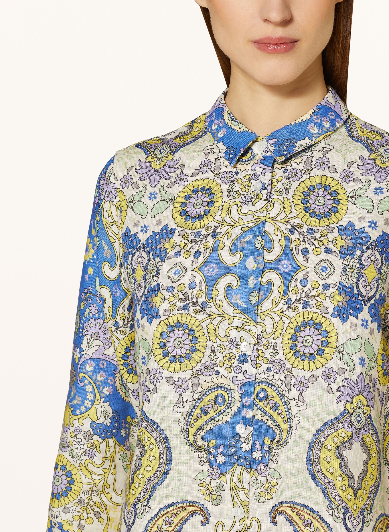 lilienfels Shirt blouse, Color: BLUE/ YELLOW/ PURPLE (Image 4)