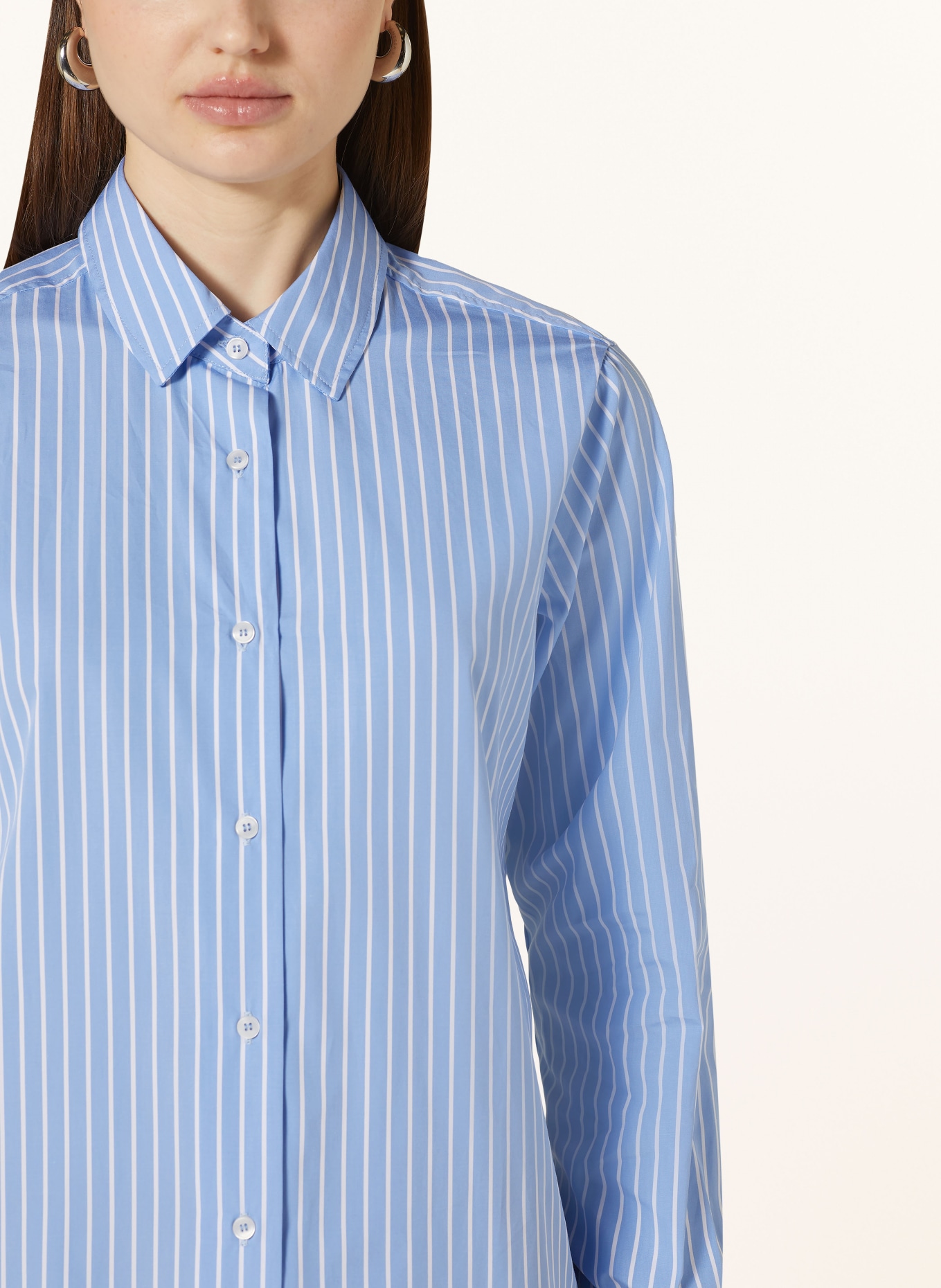lilienfels Shirt blouse, Color: LIGHT BLUE/ WHITE (Image 4)