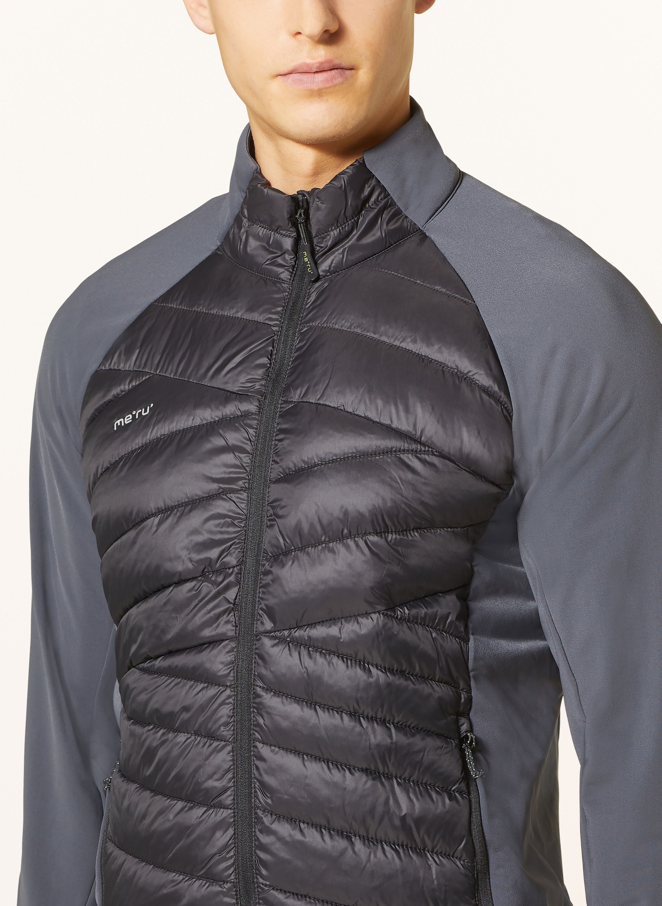 me°ru' Hybrid quilted jacket BATHURST, Color: DARK GRAY/ GRAY (Image 4)