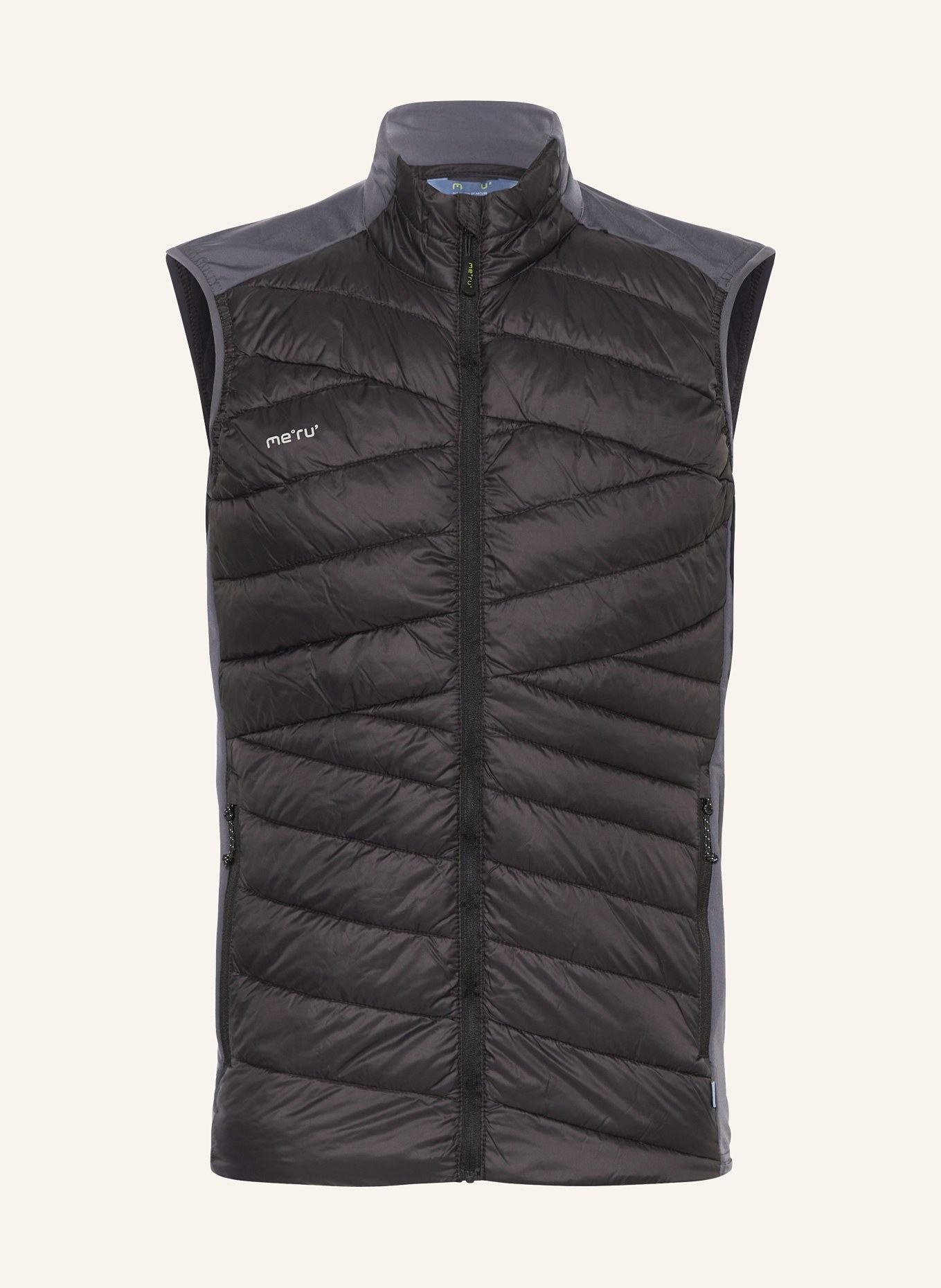 me°ru' Hybrid quilted vest BATHURST, Color: DARK GRAY/ GRAY (Image 1)
