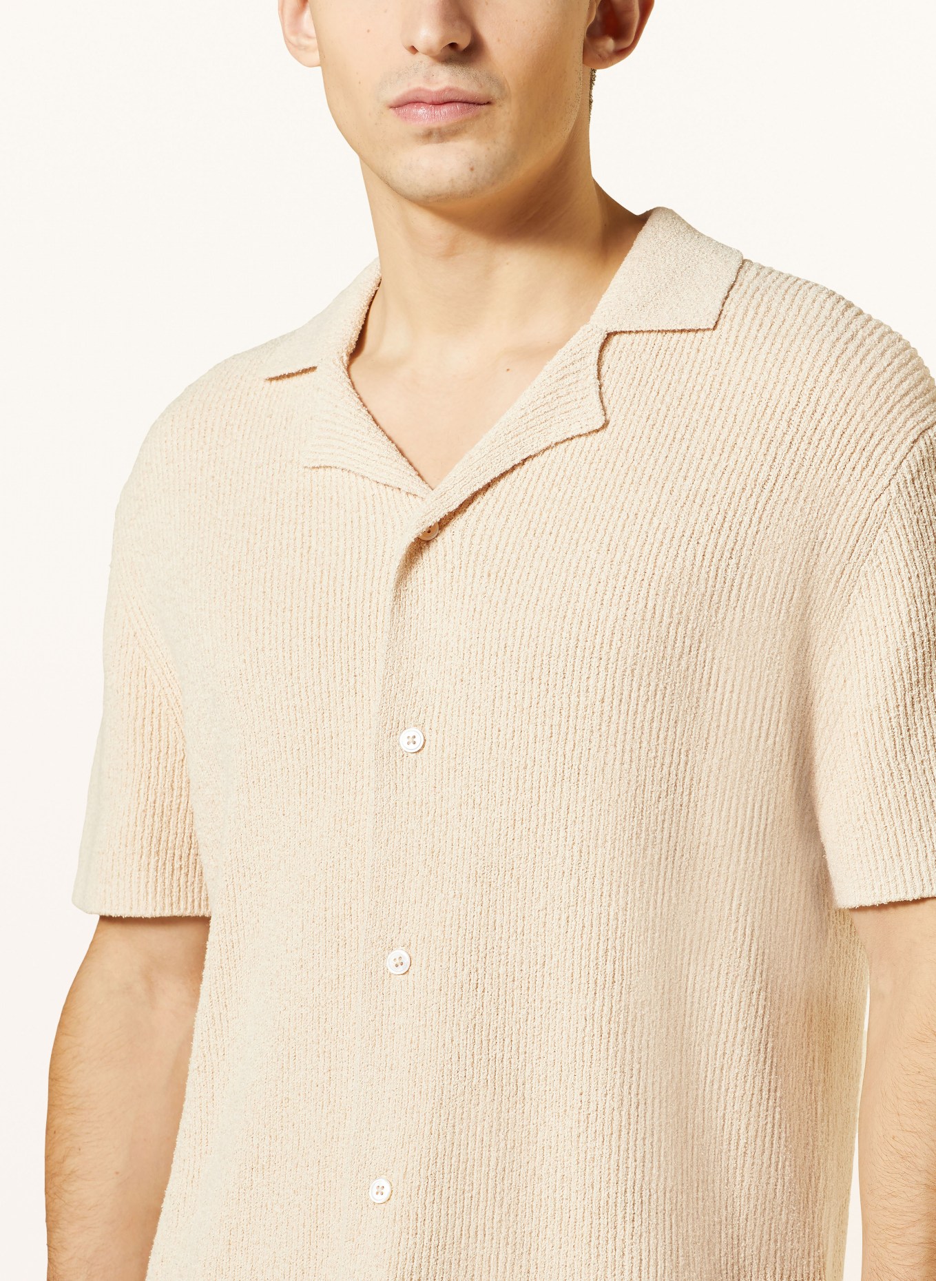 PAUL Knit resort shirt, Color: BEIGE (Image 4)