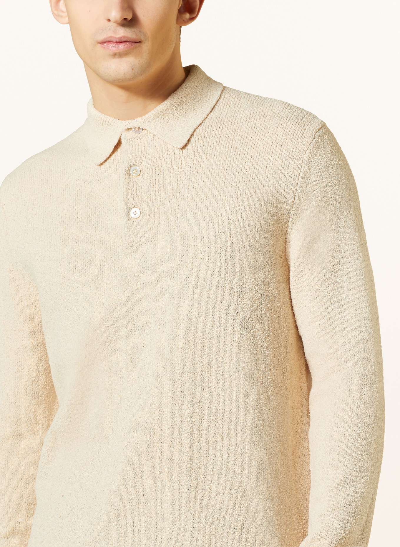 PAUL Knitted polo shirt, Color: BEIGE (Image 4)