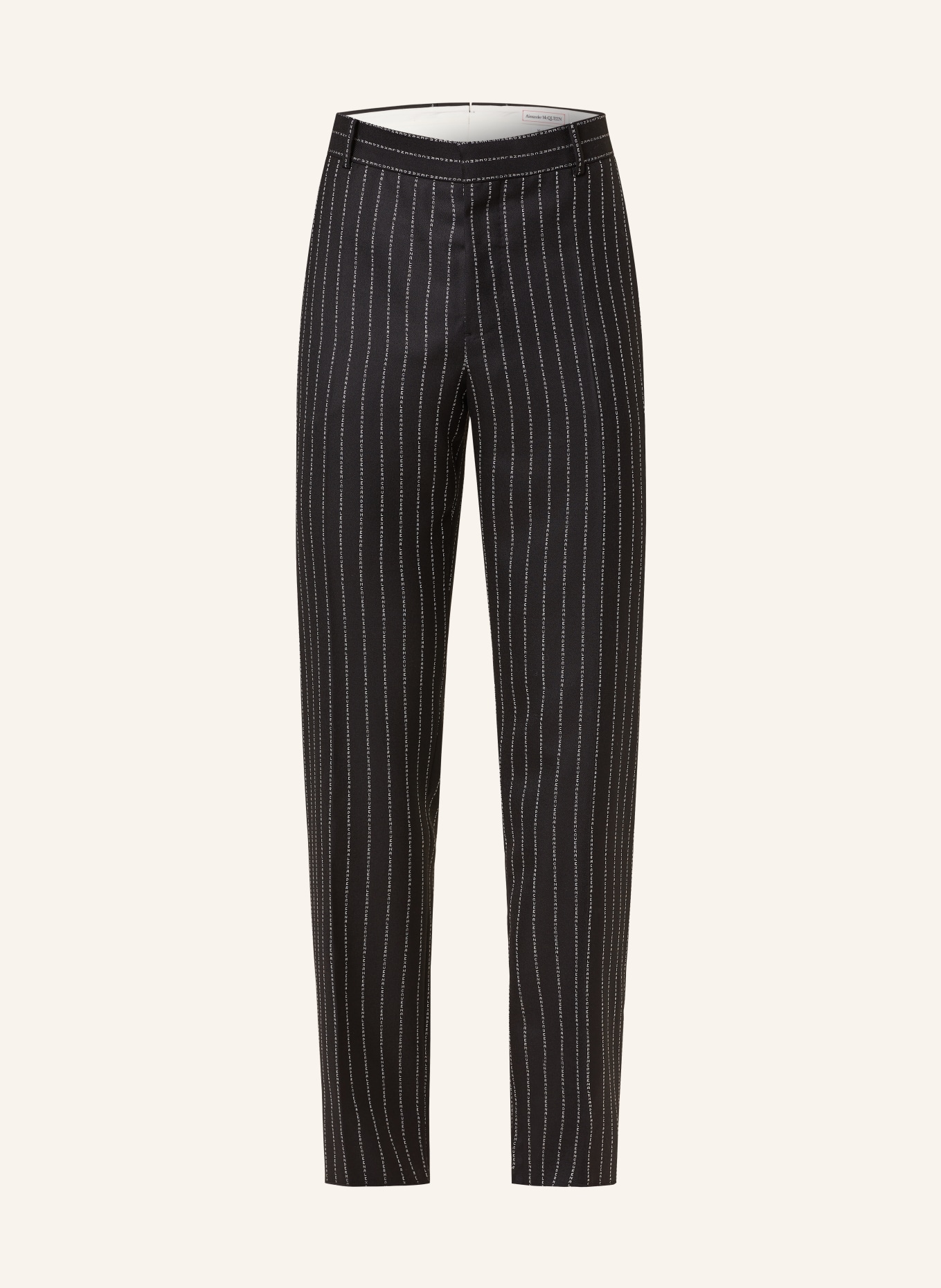 Alexander McQUEEN Spodnie garniturowe slim fit, Kolor: 1090 BLACK WHITE (Obrazek 1)