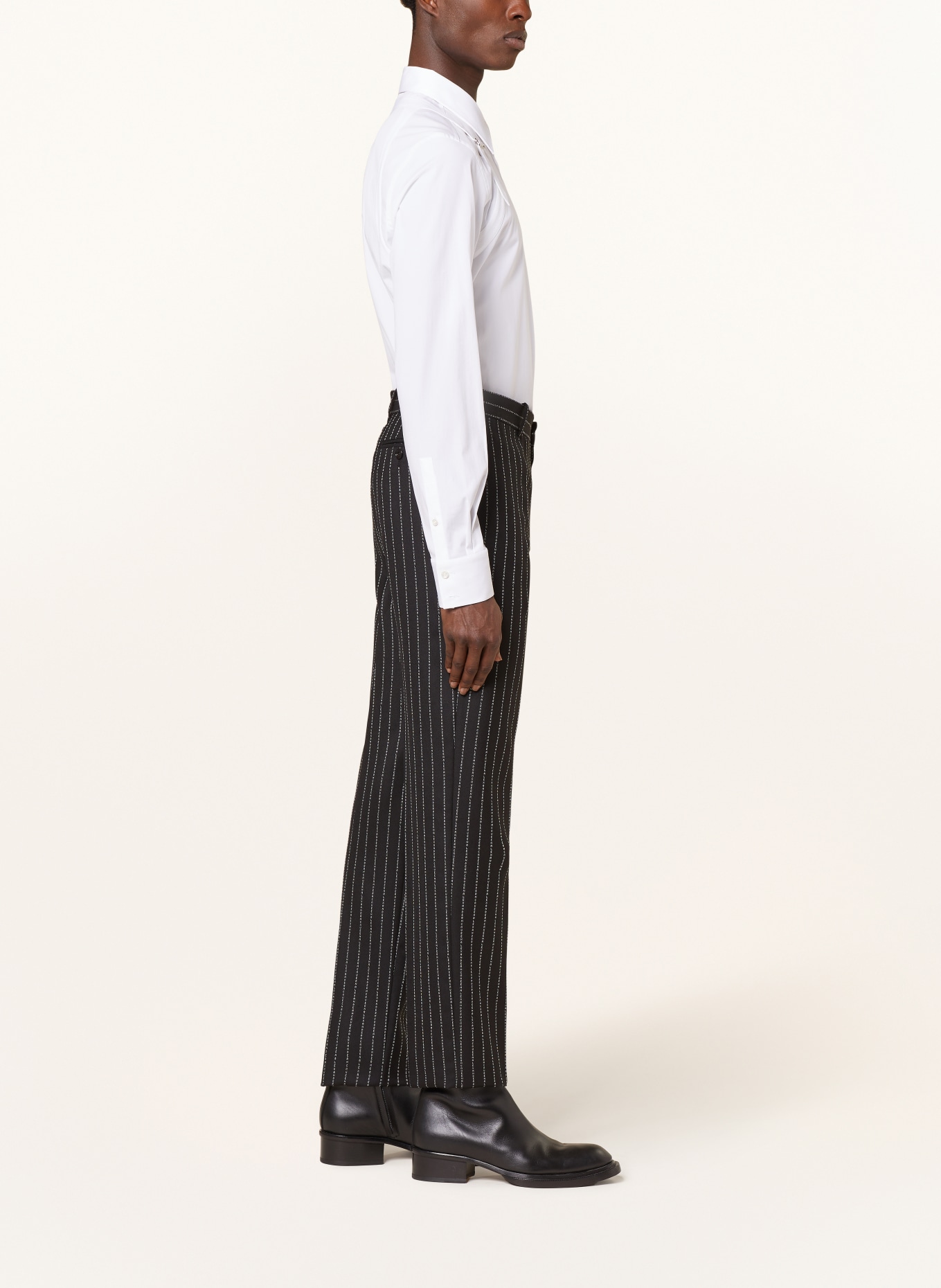 Alexander McQUEEN Spodnie garniturowe slim fit, Kolor: 1090 BLACK WHITE (Obrazek 5)