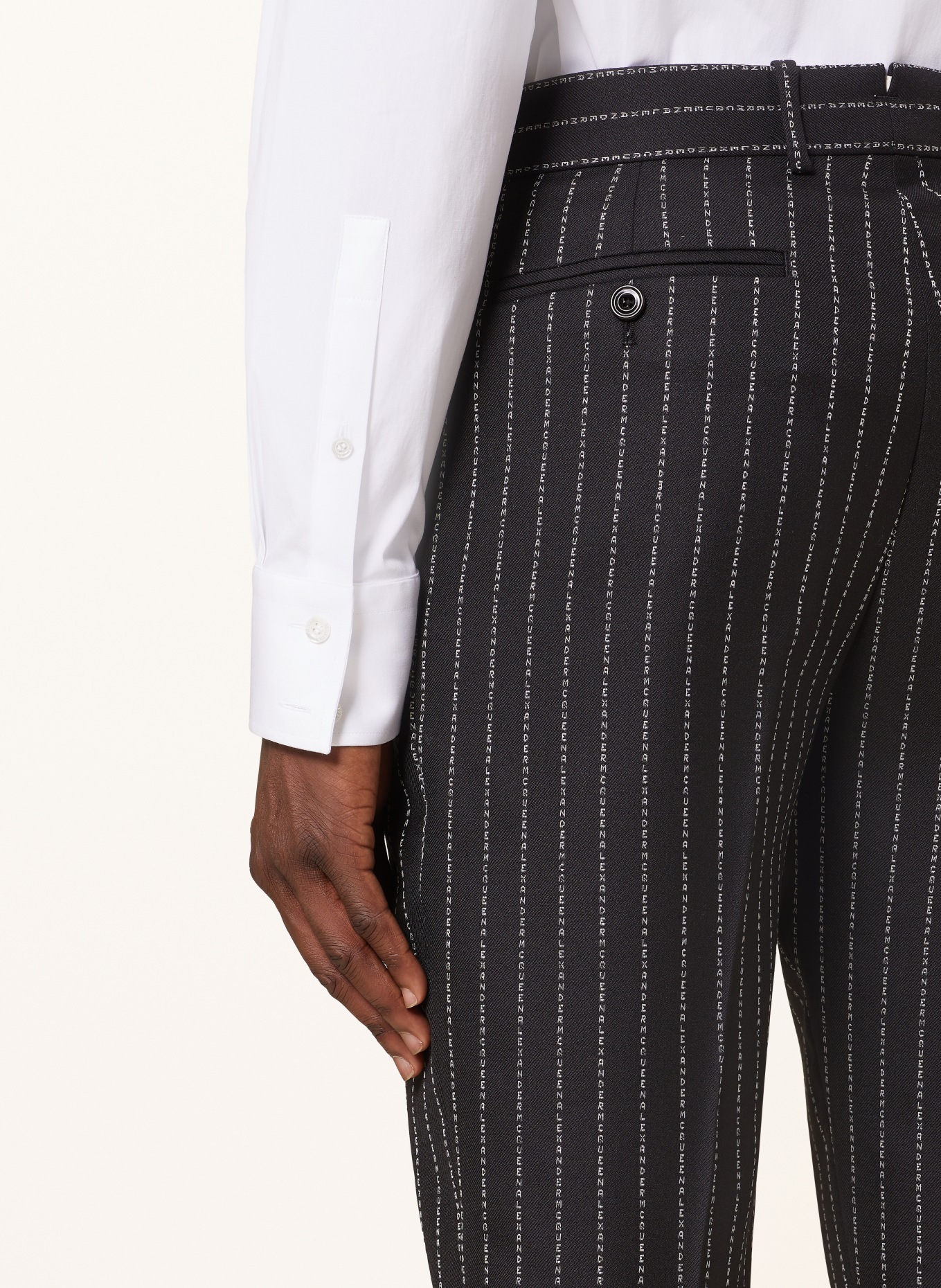 Alexander McQUEEN Anzughose Slim Fit, Farbe: 1090 BLACK WHITE (Bild 7)