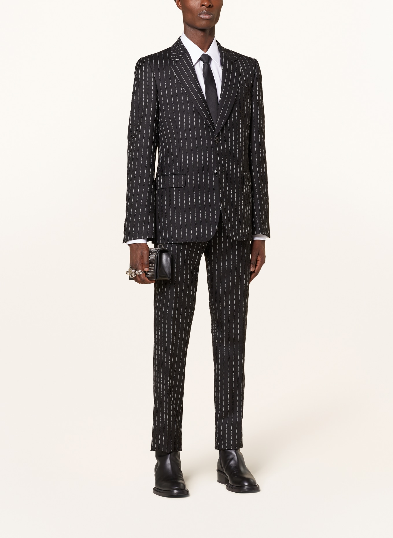 Alexander McQUEEN Suit jacket regular fit, Color: 1090 BLACK WHITE (Image 2)