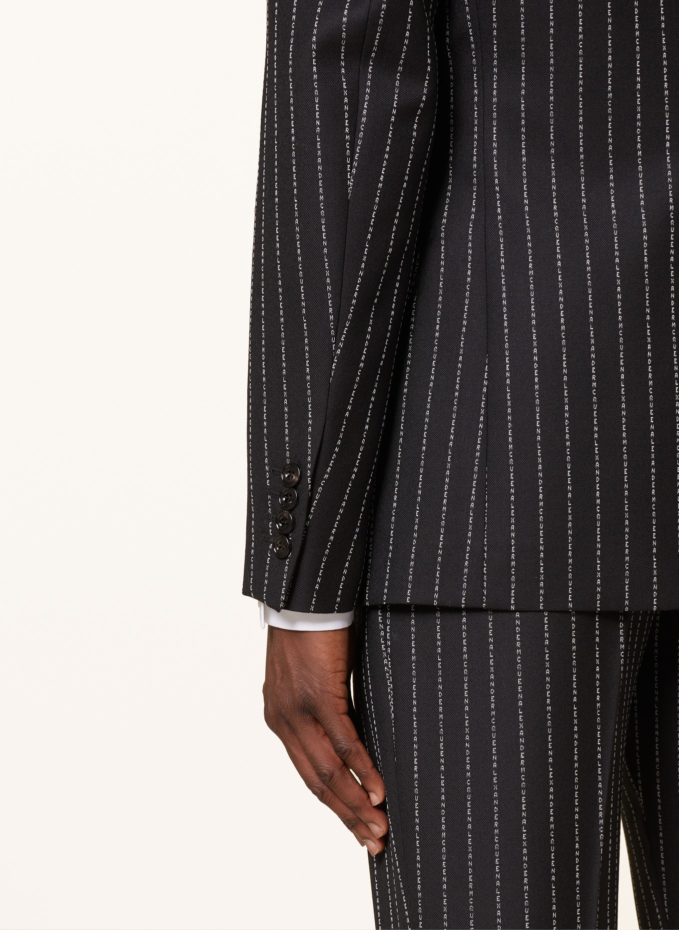 Alexander McQUEEN Suit jacket regular fit, Color: 1090 BLACK WHITE (Image 6)
