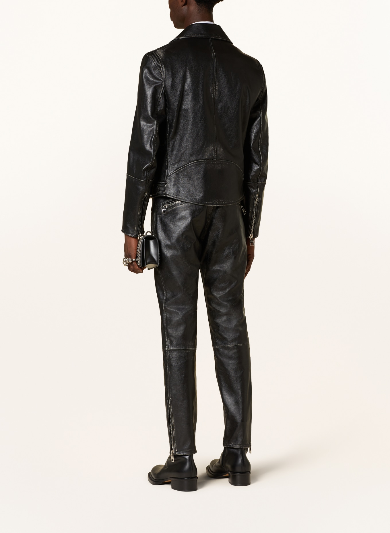 Alexander McQUEEN Leather jacket, Color: BLACK (Image 3)