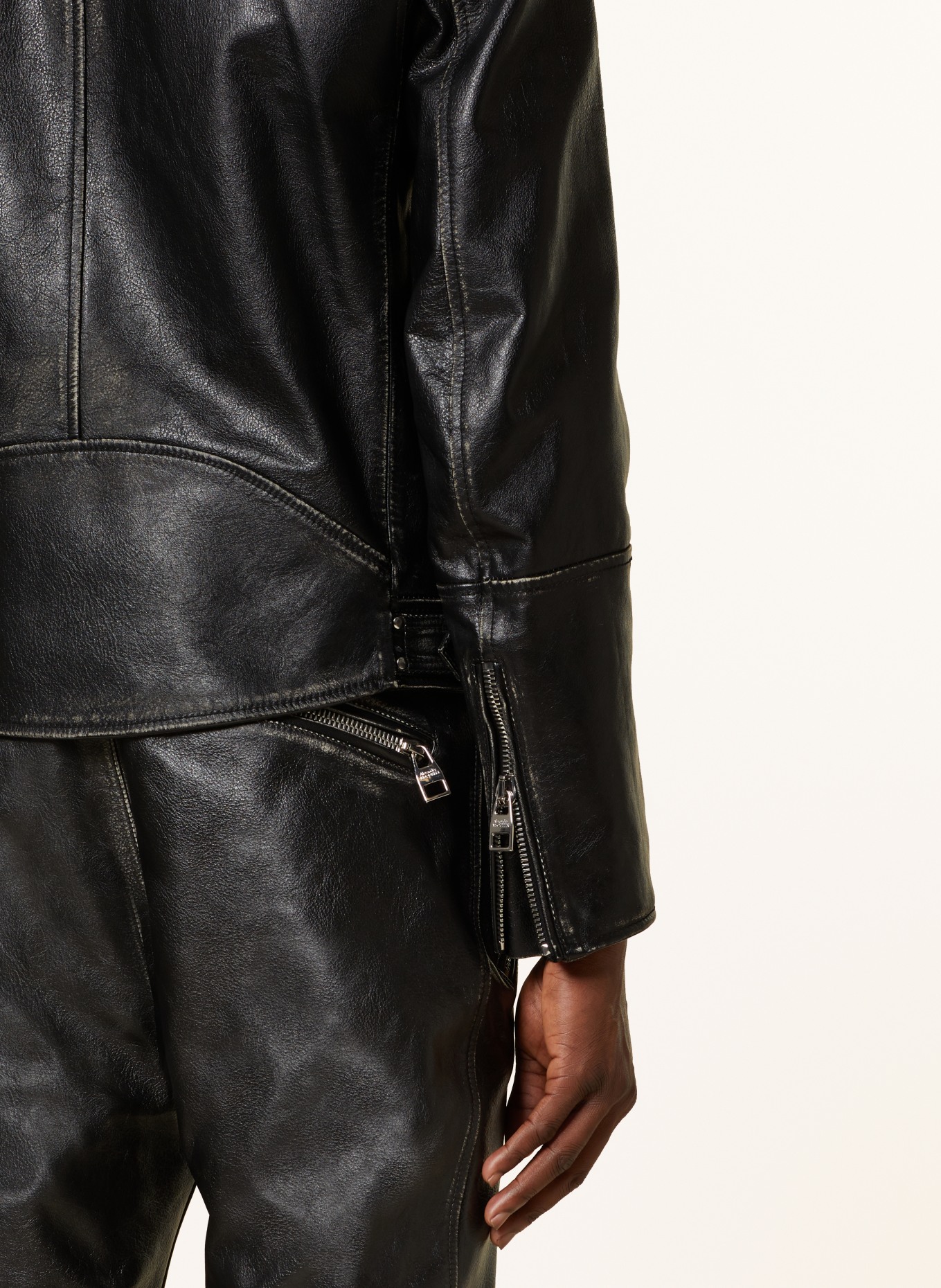 Alexander McQUEEN Leather jacket, Color: BLACK (Image 5)