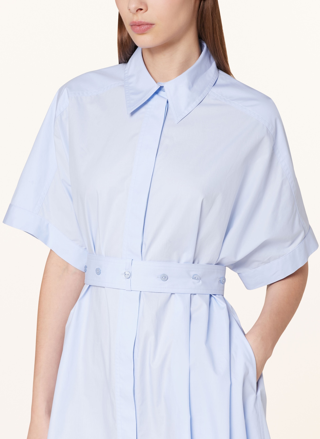IVY OAK Košilové šaty NORENA s odnímatelnými rukávy, Barva: TMAVĚ MODRÁ (Obrázek 4)