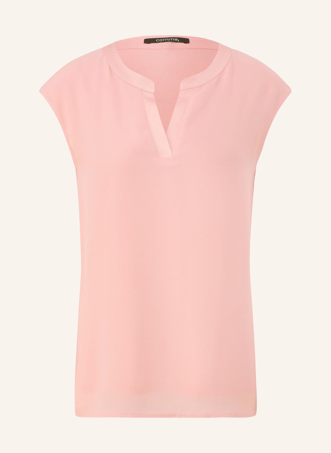 comma Blouse top in mixed materials, Color: LIGHT PINK (Image 1)