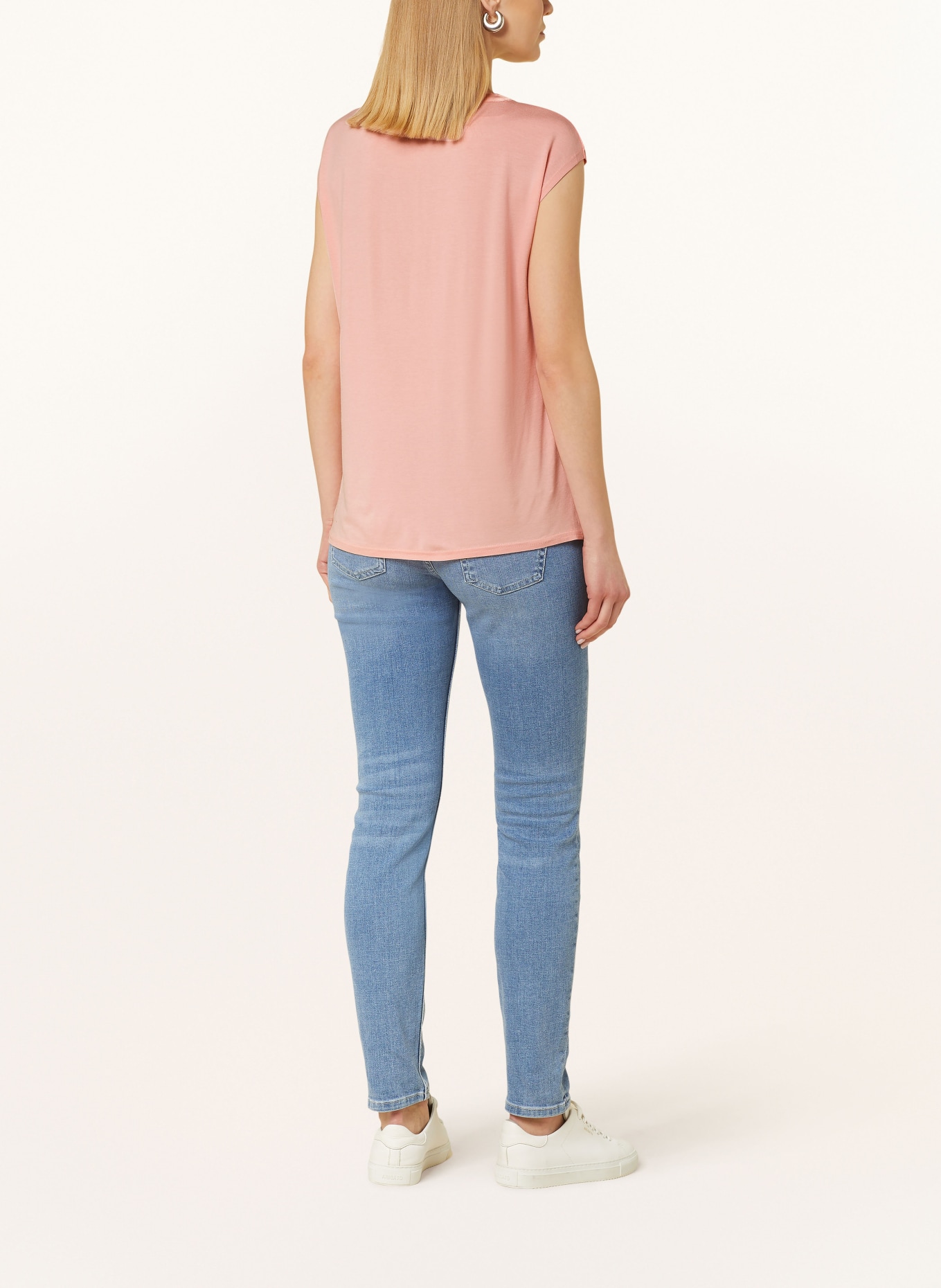 comma Blouse top in mixed materials, Color: LIGHT PINK (Image 3)