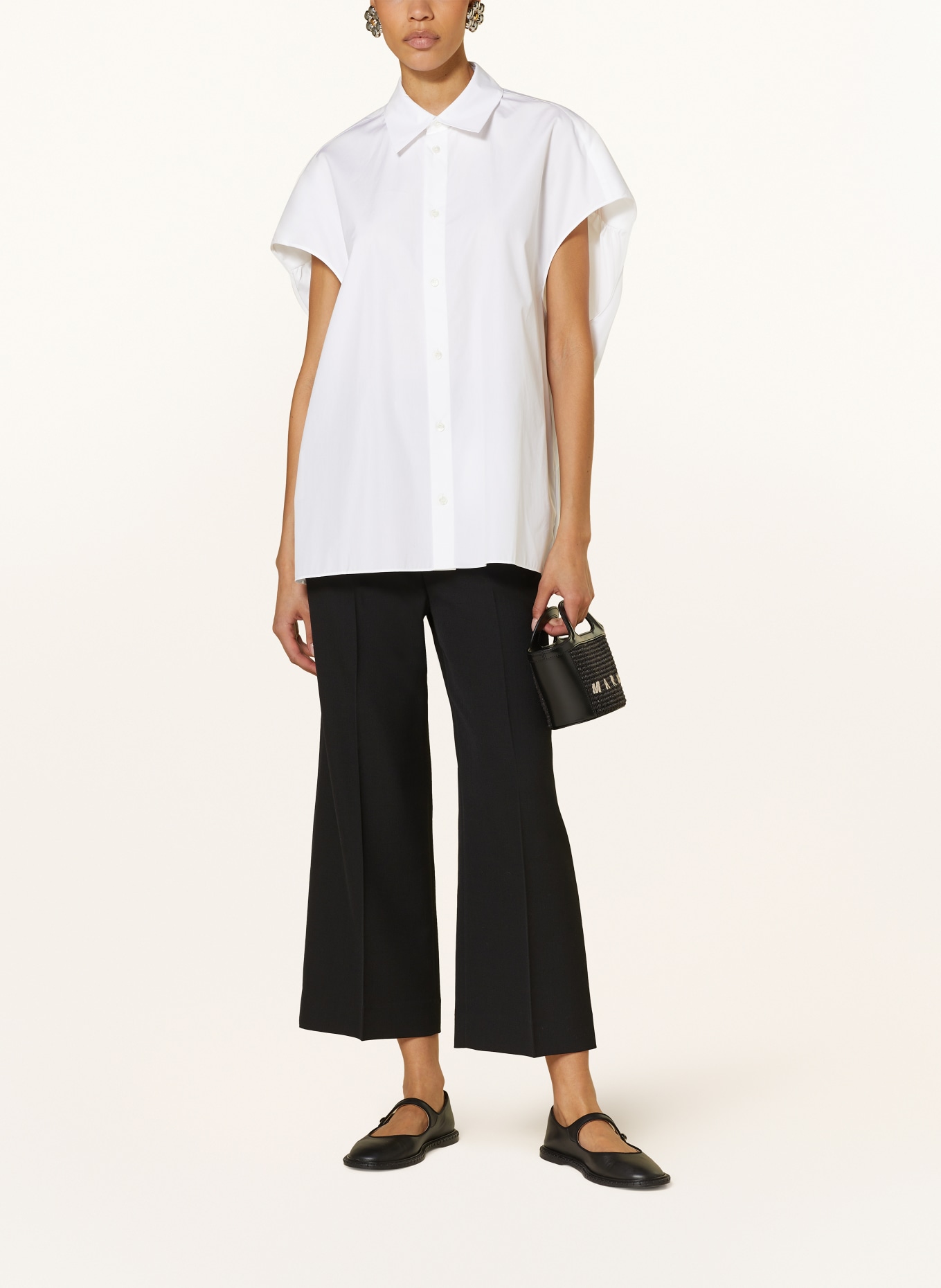 MARNI Oversized blouse top, Color: WHITE (Image 2)