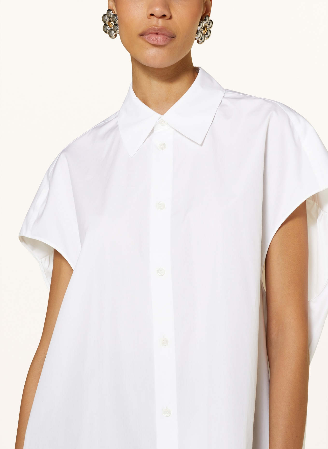 MARNI Oversized blouse top, Color: WHITE (Image 4)