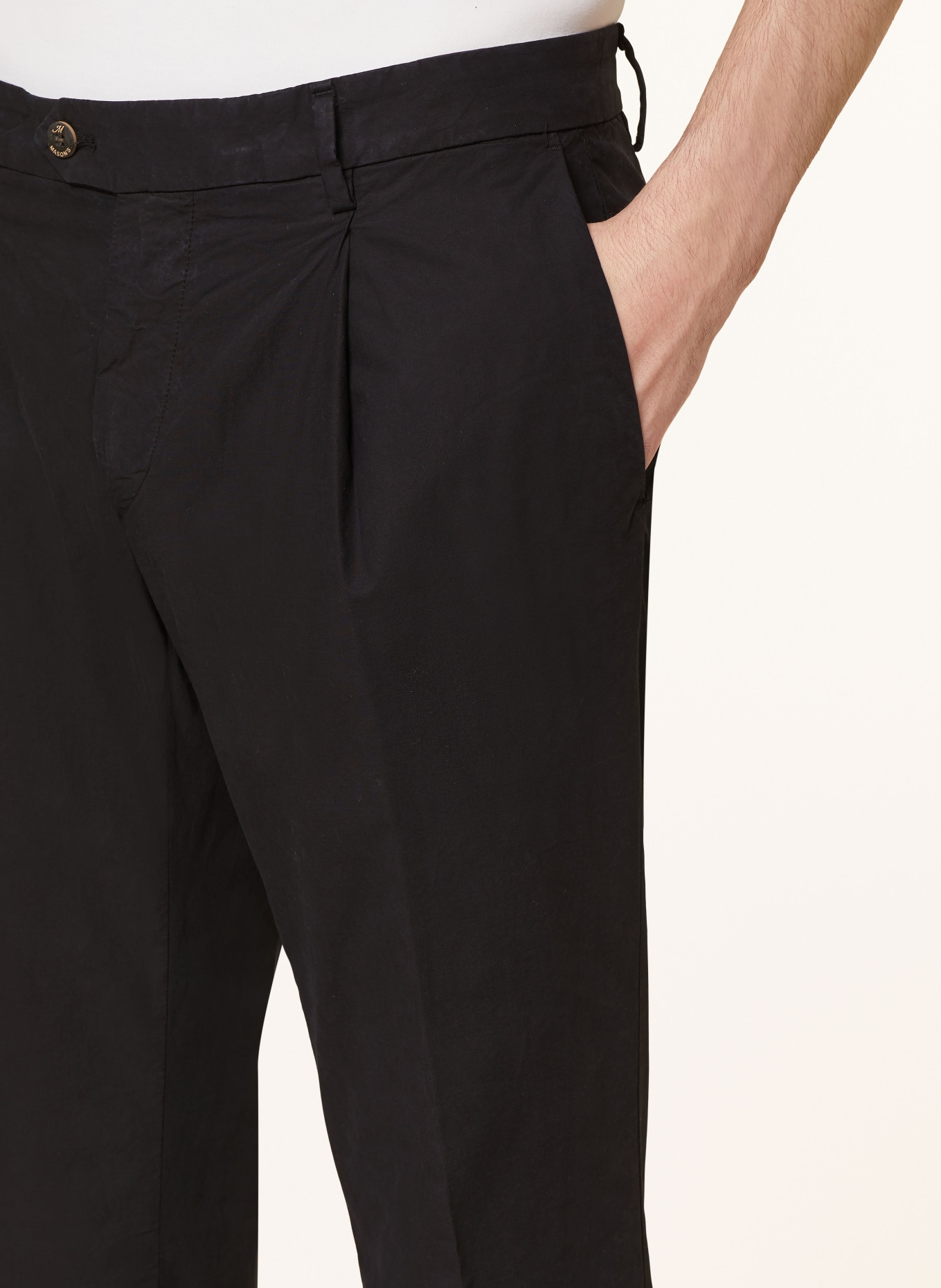 MASON'S Chino kalhoty GENOVA Regular Fit, Barva: ČERNÁ (Obrázek 5)