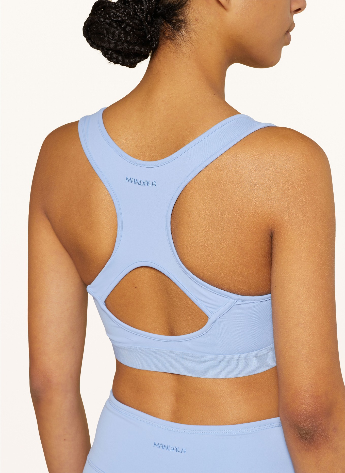 MANDALA Sports bra, Color: LIGHT BLUE (Image 4)