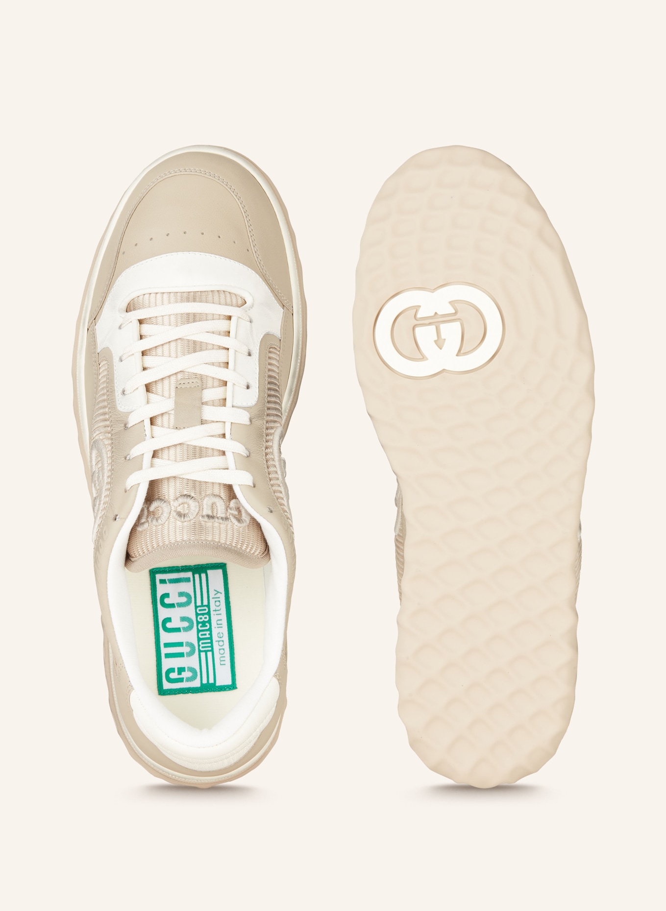 GUCCI Sneaker MAC80, Farbe: 9555 OAT MEL (Bild 5)