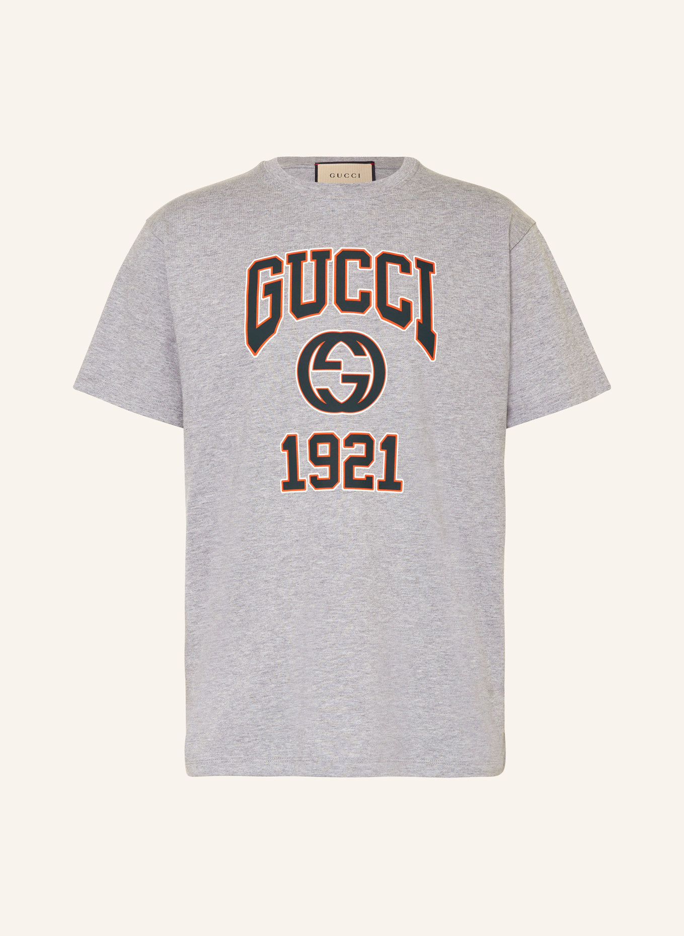 GUCCI T-Shirt, Farbe: GRAU/ DUNKELGRAU/ ORANGE (Bild 1)