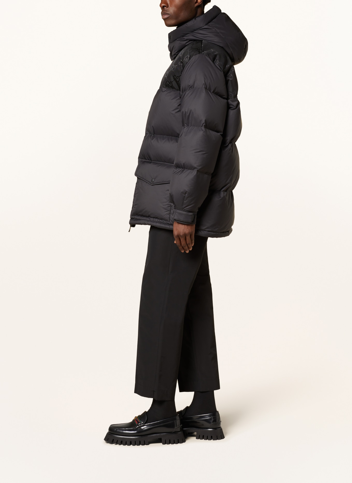 GUCCI Down jacket with removable hood, Color: BLACK (Image 4)