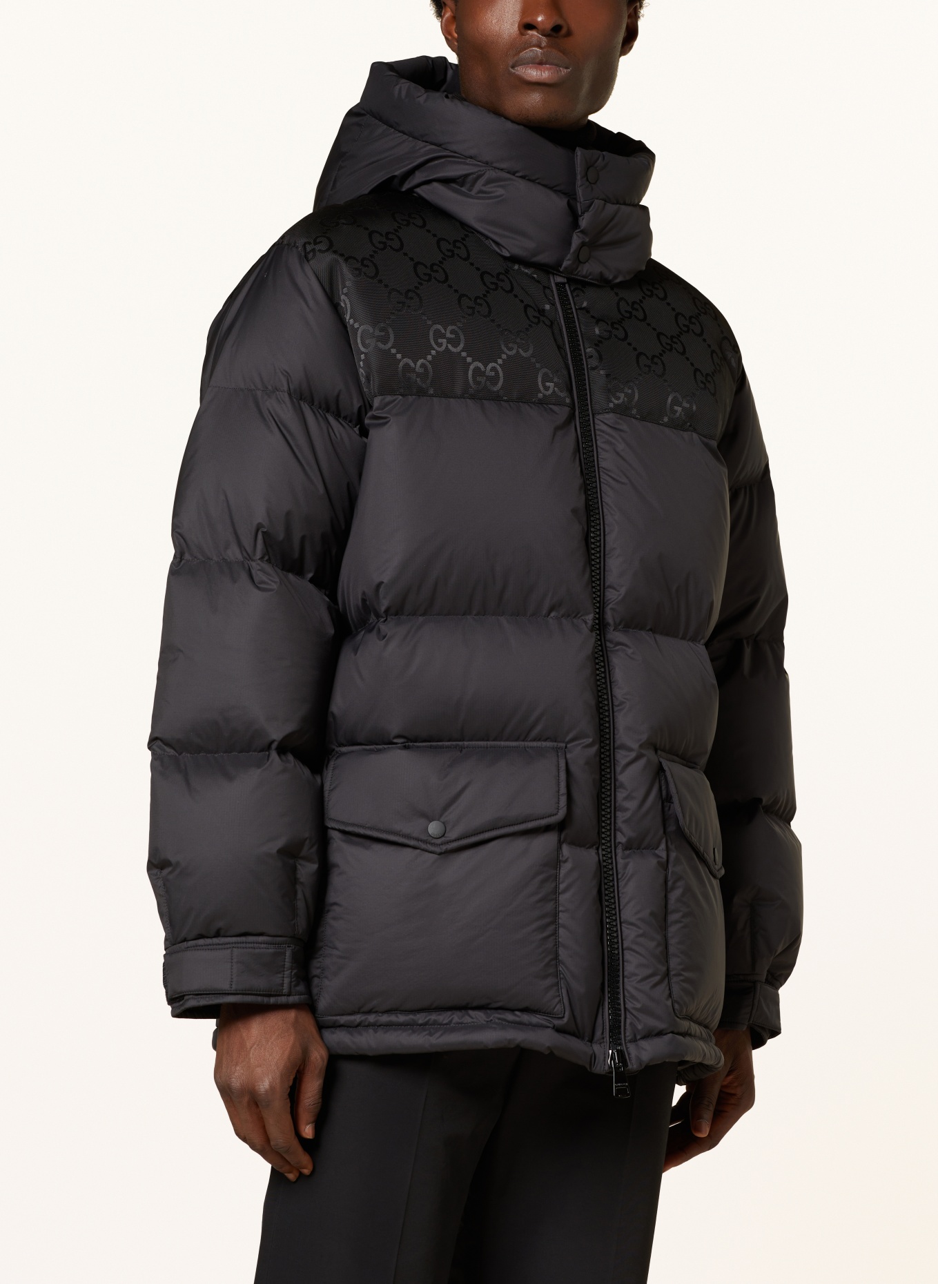 GUCCI Down jacket with removable hood, Color: BLACK (Image 5)