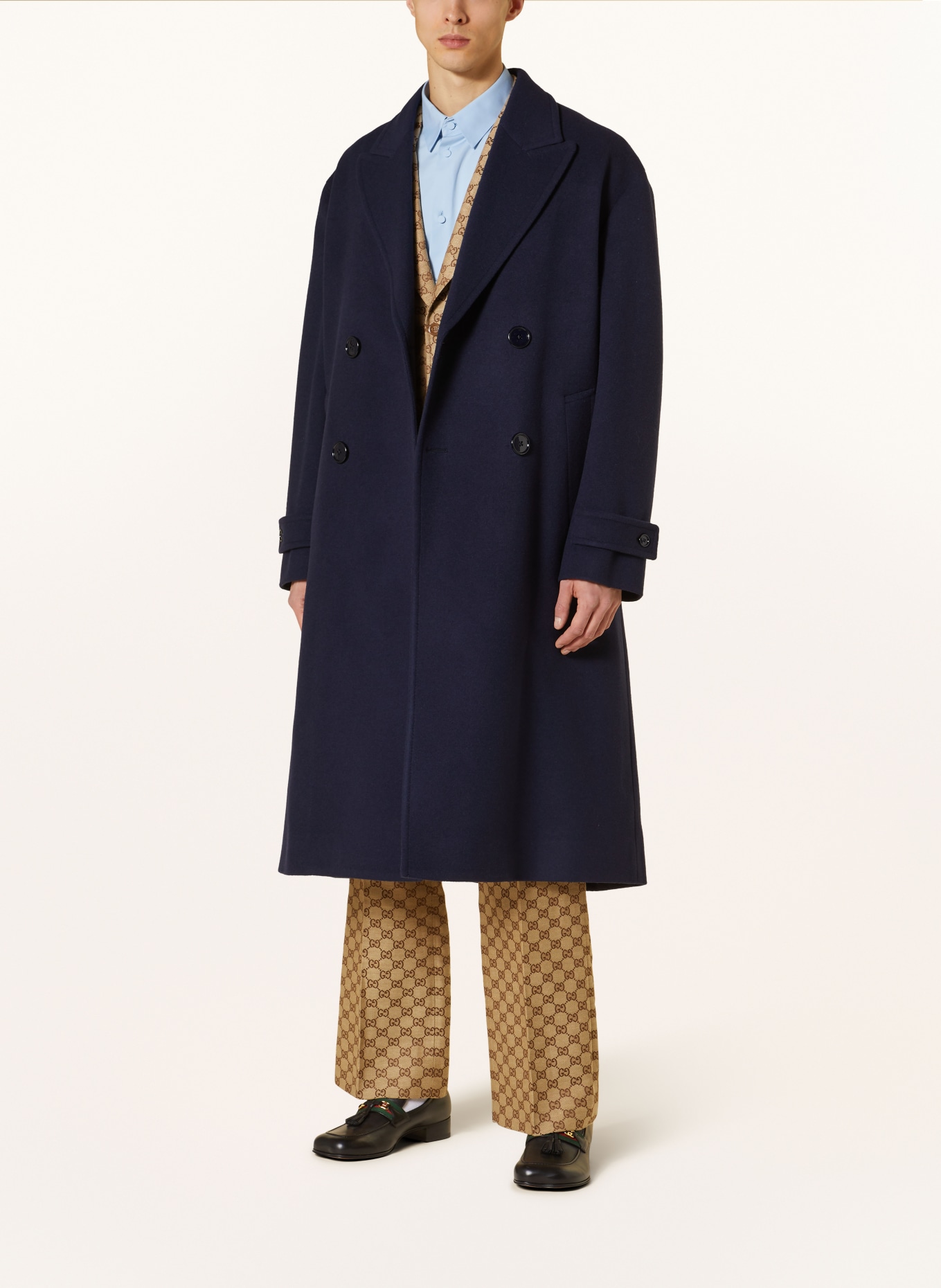 GUCCI Wool coat, Color: DARK BLUE (Image 2)