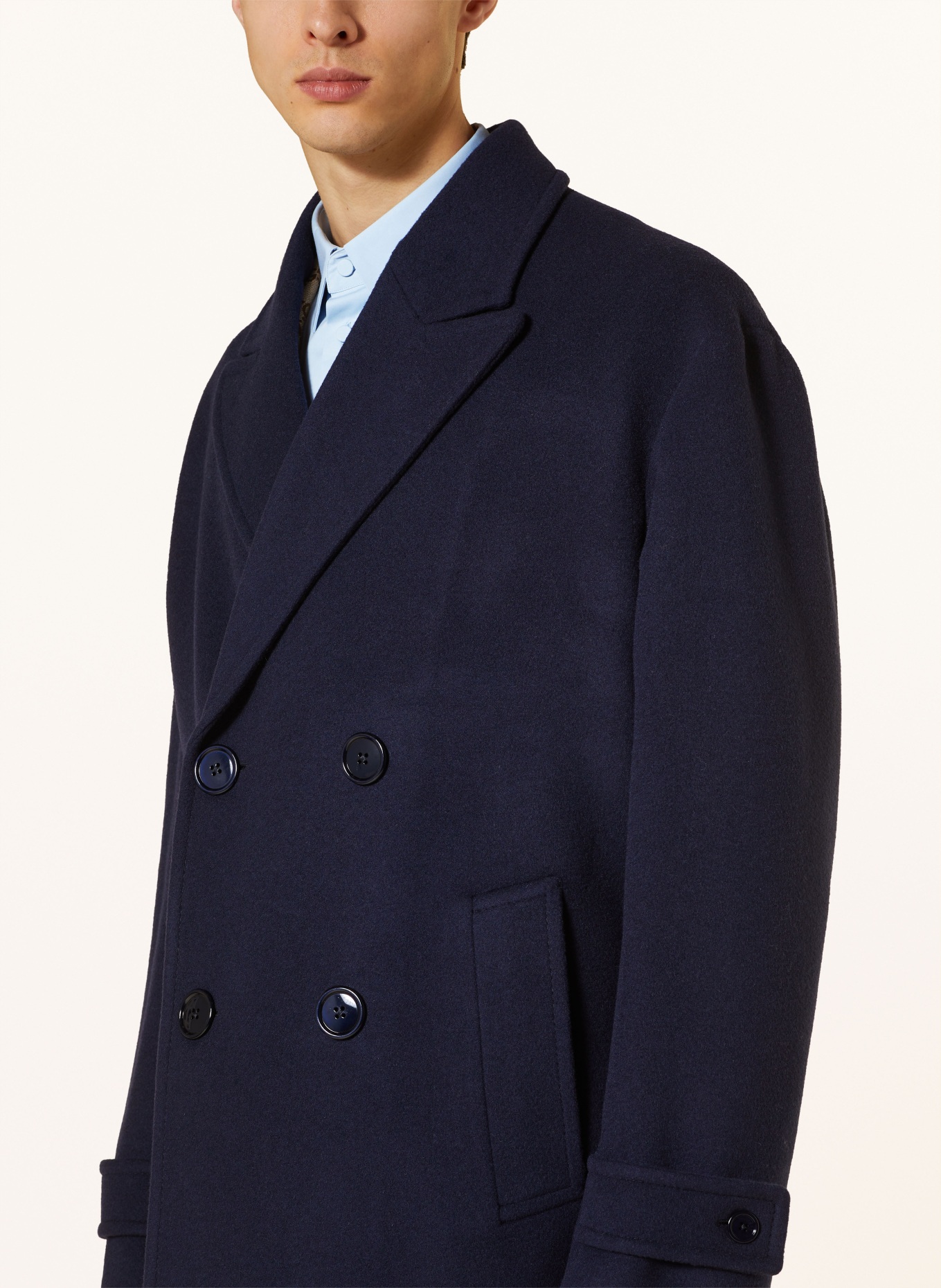 GUCCI Wool coat, Color: DARK BLUE (Image 5)