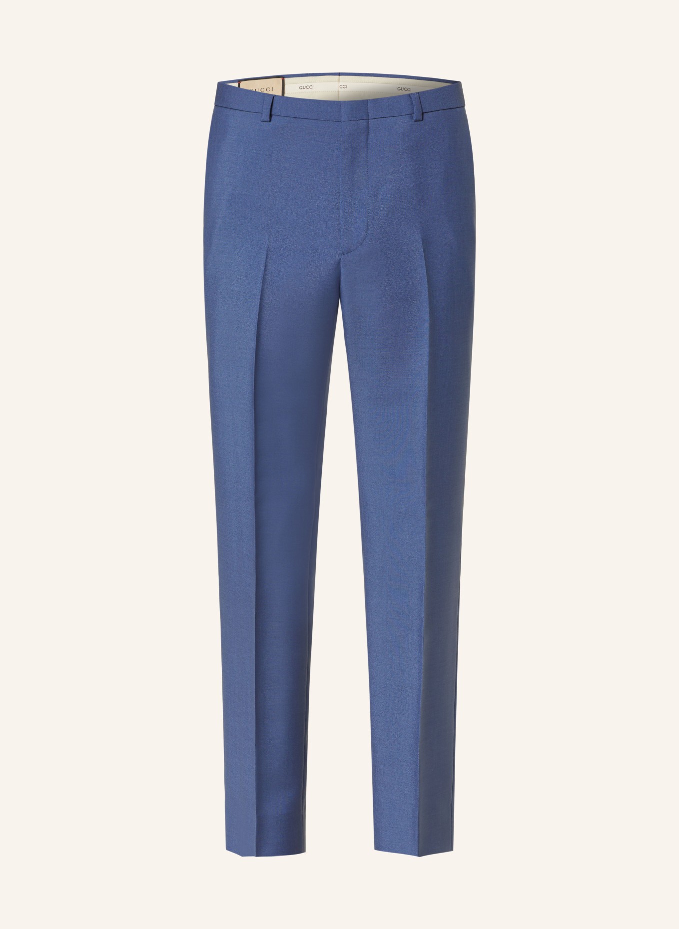 GUCCI Oblekové kalhoty Slim Fit s mohérem, Barva: 4719 STORMY SEA (LIGHT BLUE) (Obrázek 1)