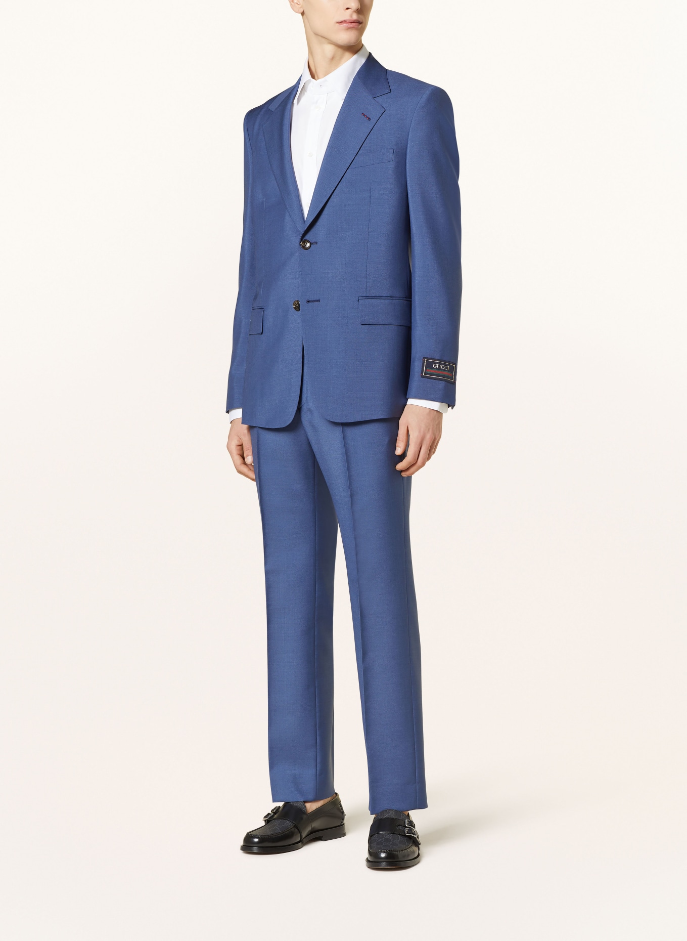GUCCI Anzughose Slim Fit mit Mohair, Farbe: 4719 STORMY SEA (LIGHT BLUE) (Bild 2)