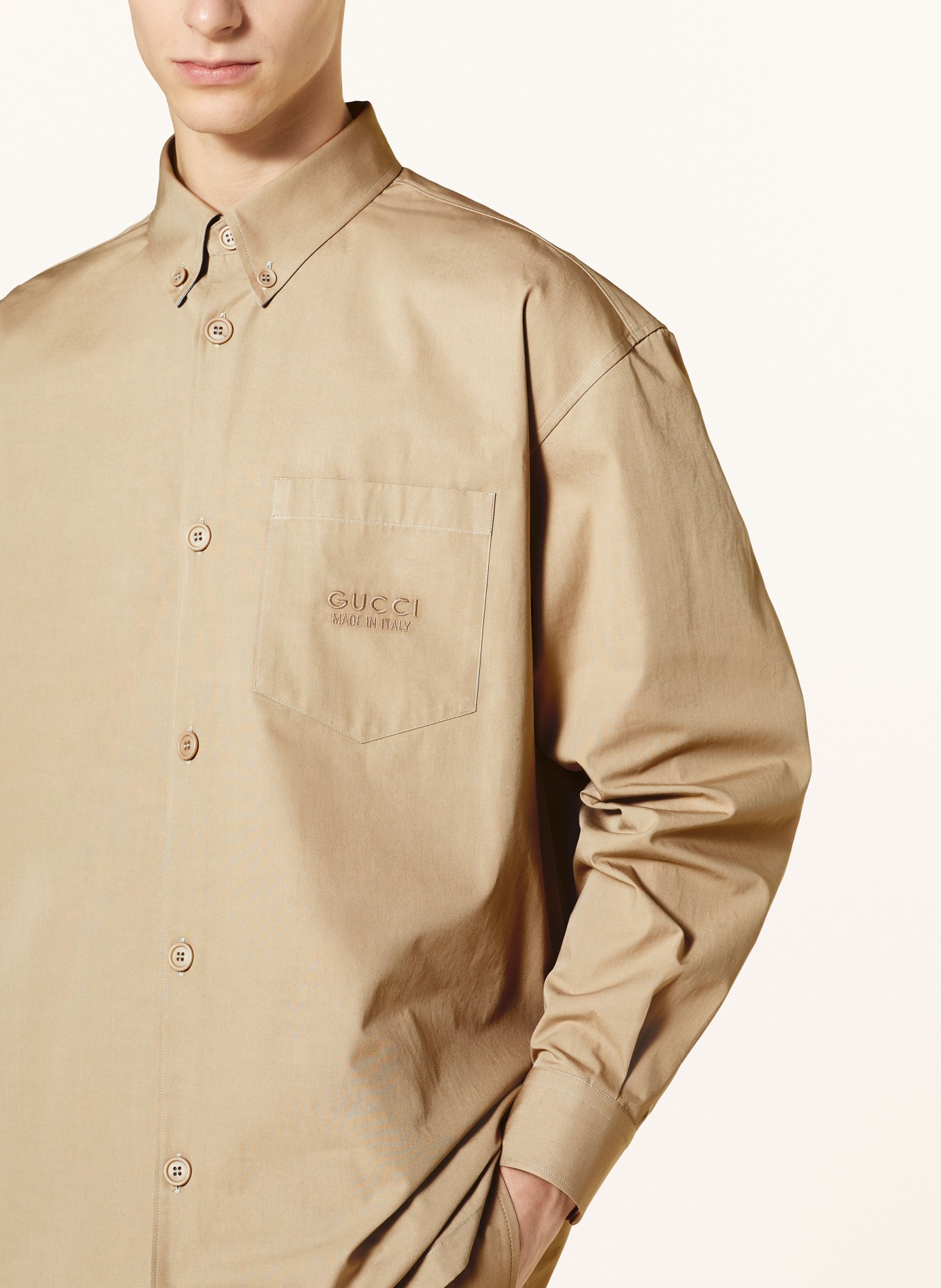GUCCI Shirt comfort fit, Color: BROWN (Image 4)
