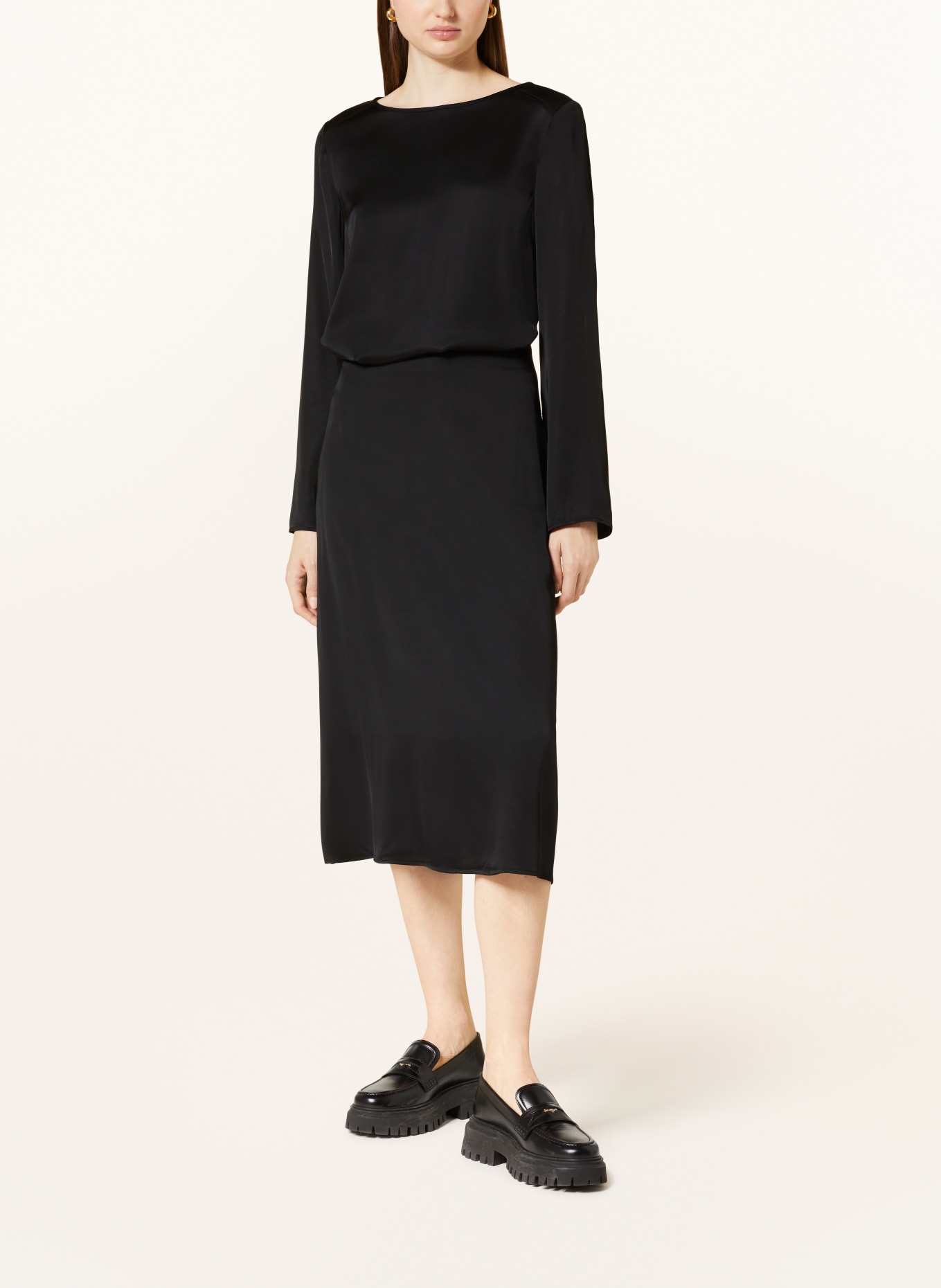 Marc O'Polo Satin skirt, Color: BLACK (Image 2)