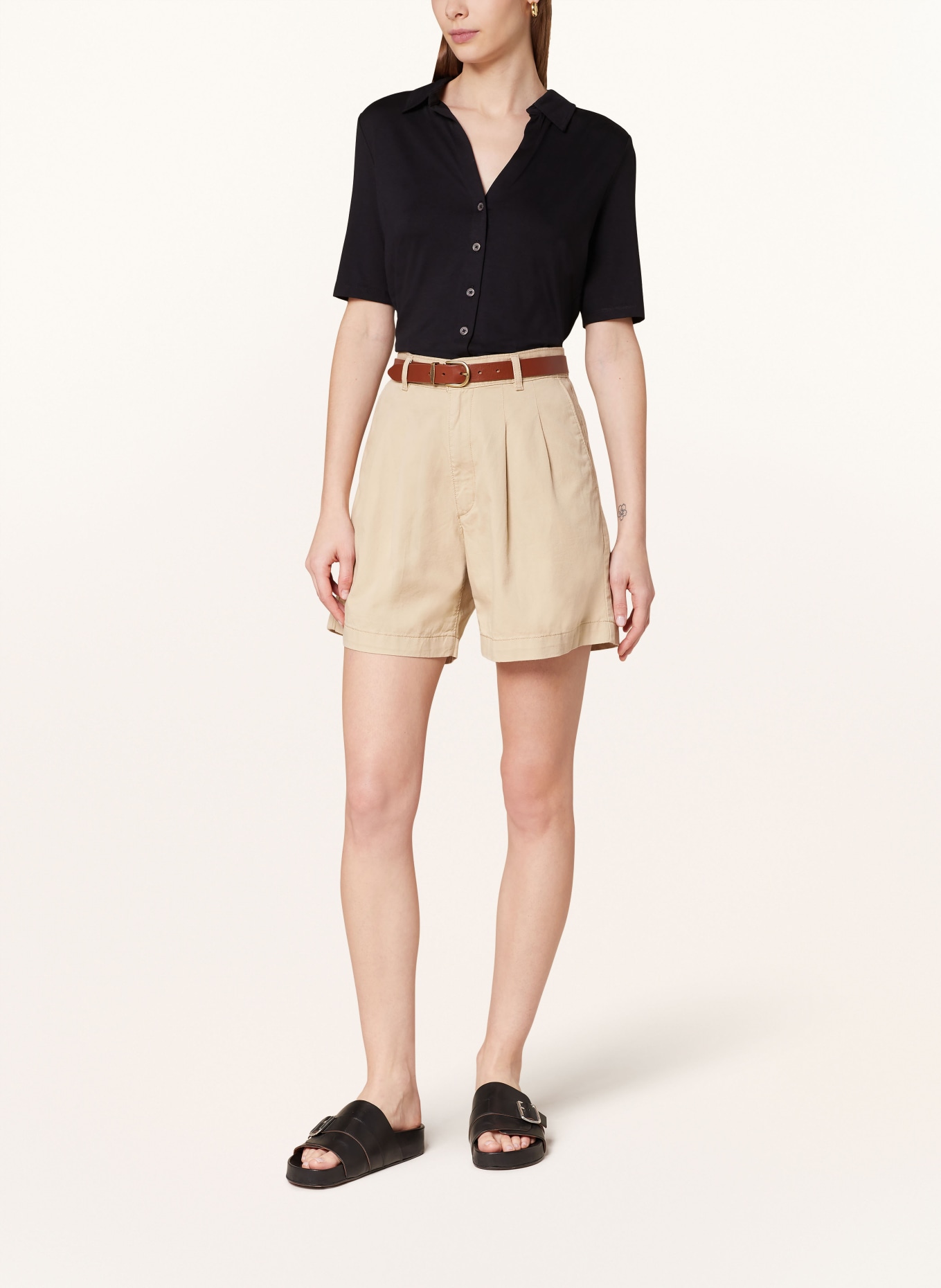 Marc O'Polo Shirt blouse made of jersey, Color: BLACK (Image 2)