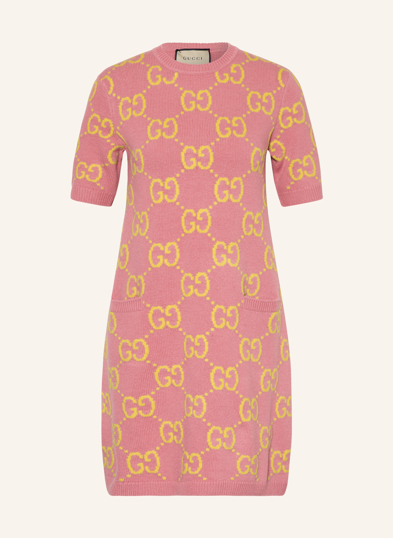 GUCCI Knit dress, Color: PINK/ DARK YELLOW (Image 1)