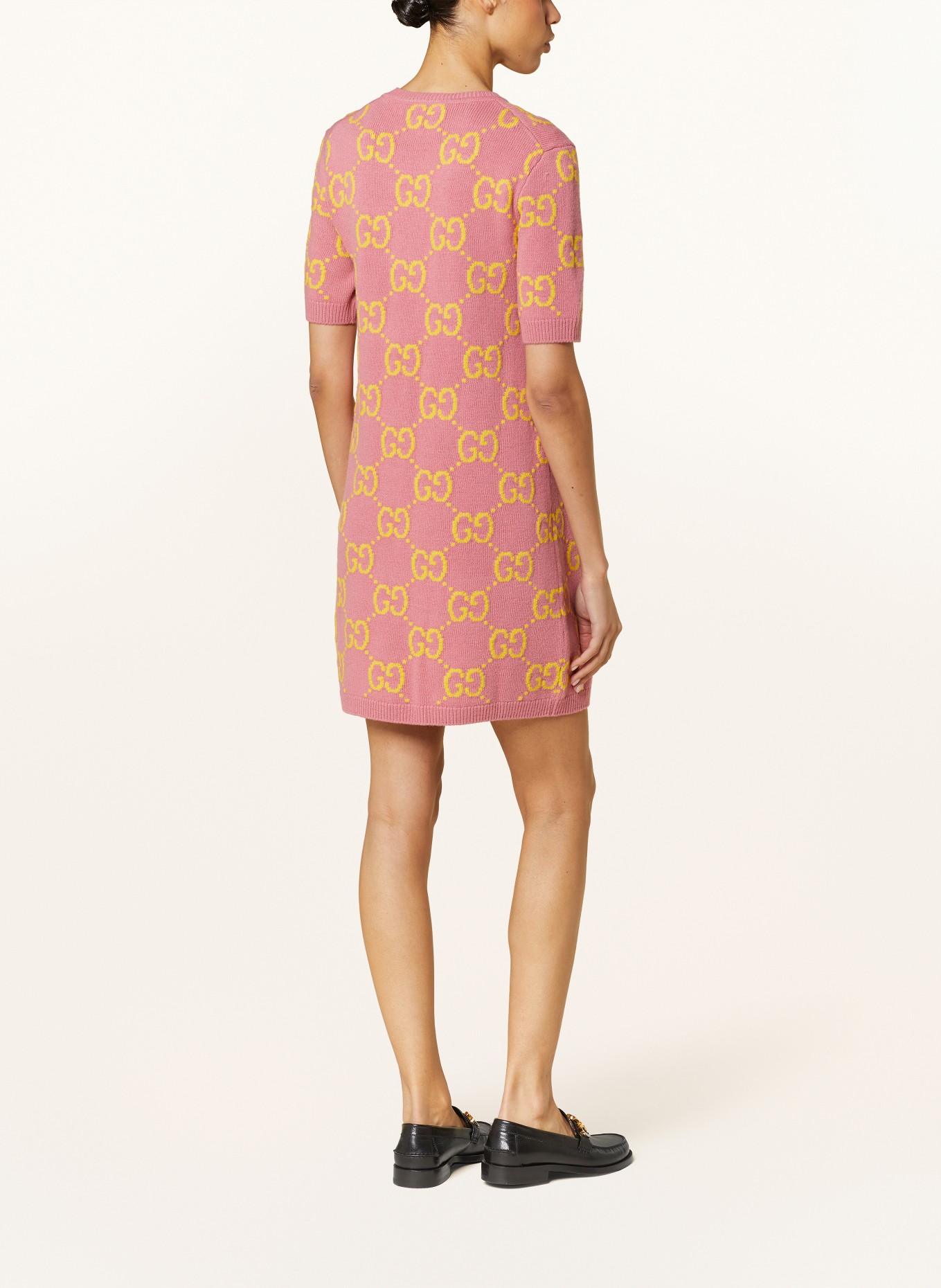 GUCCI Knit dress, Color: PINK/ DARK YELLOW (Image 3)