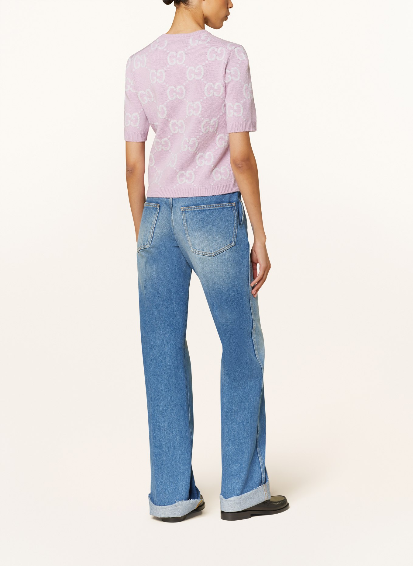 GUCCI Knit shirt, Color: PINK/ LIGHT GRAY (Image 3)