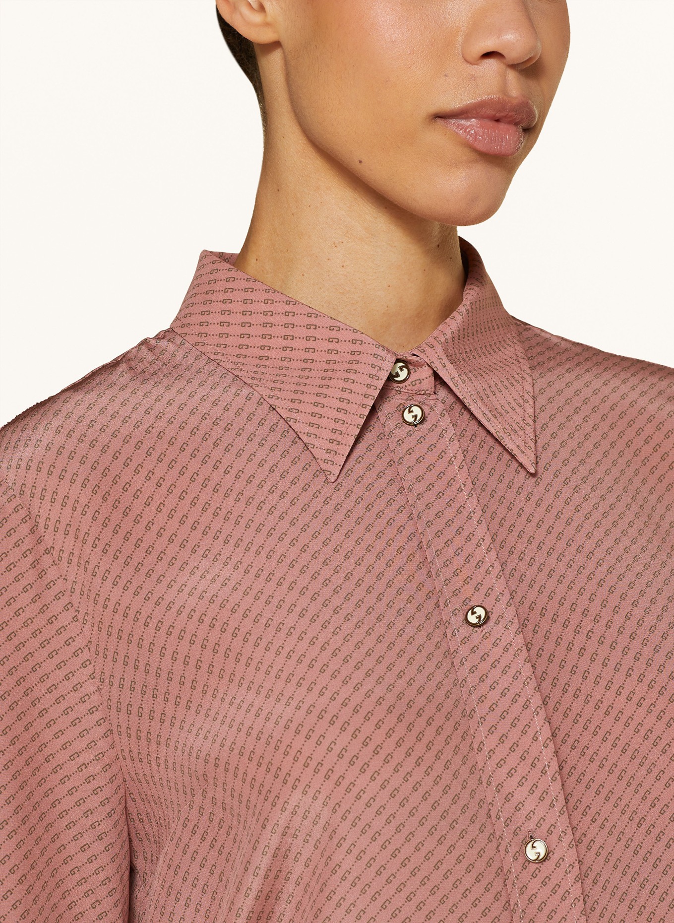 GUCCI Shirt blouse in silk, Color: DUSKY PINK (Image 4)
