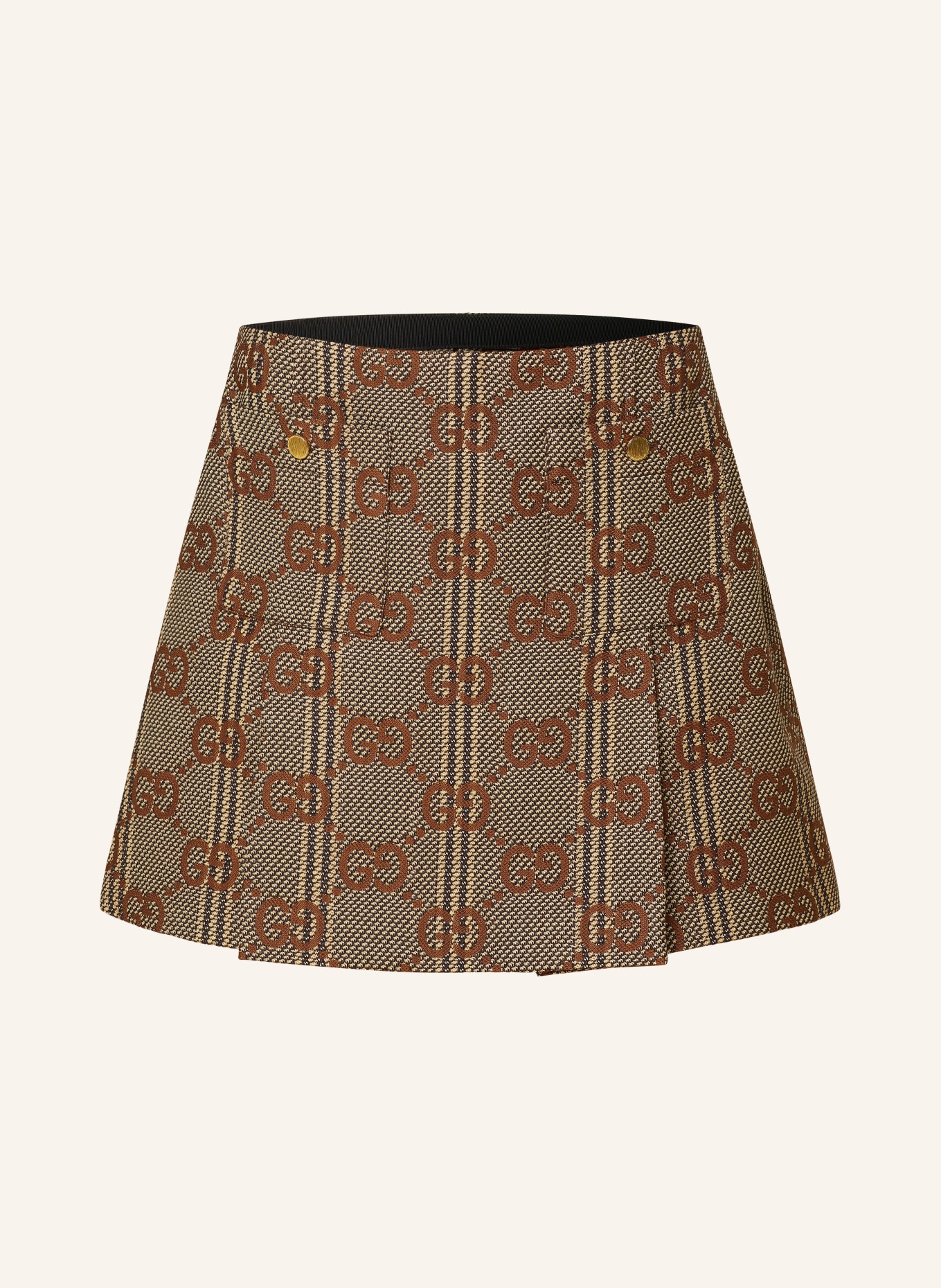 GUCCI Tweed skirt, Color: BEIGE/ BROWN/ DARK BROWN (Image 1)