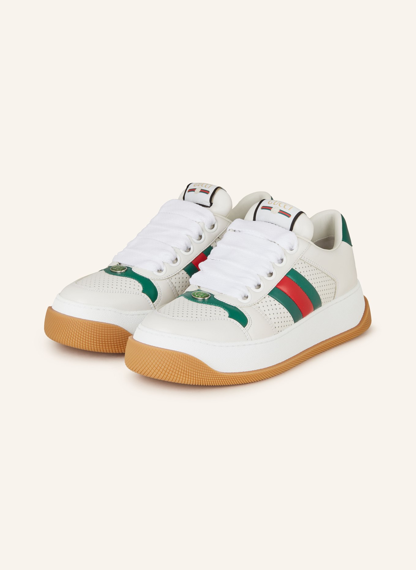 GUCCI Sneakers SCREENER, Color: 9063 GR.WH/WH/EME/EME/RO (Image 1)