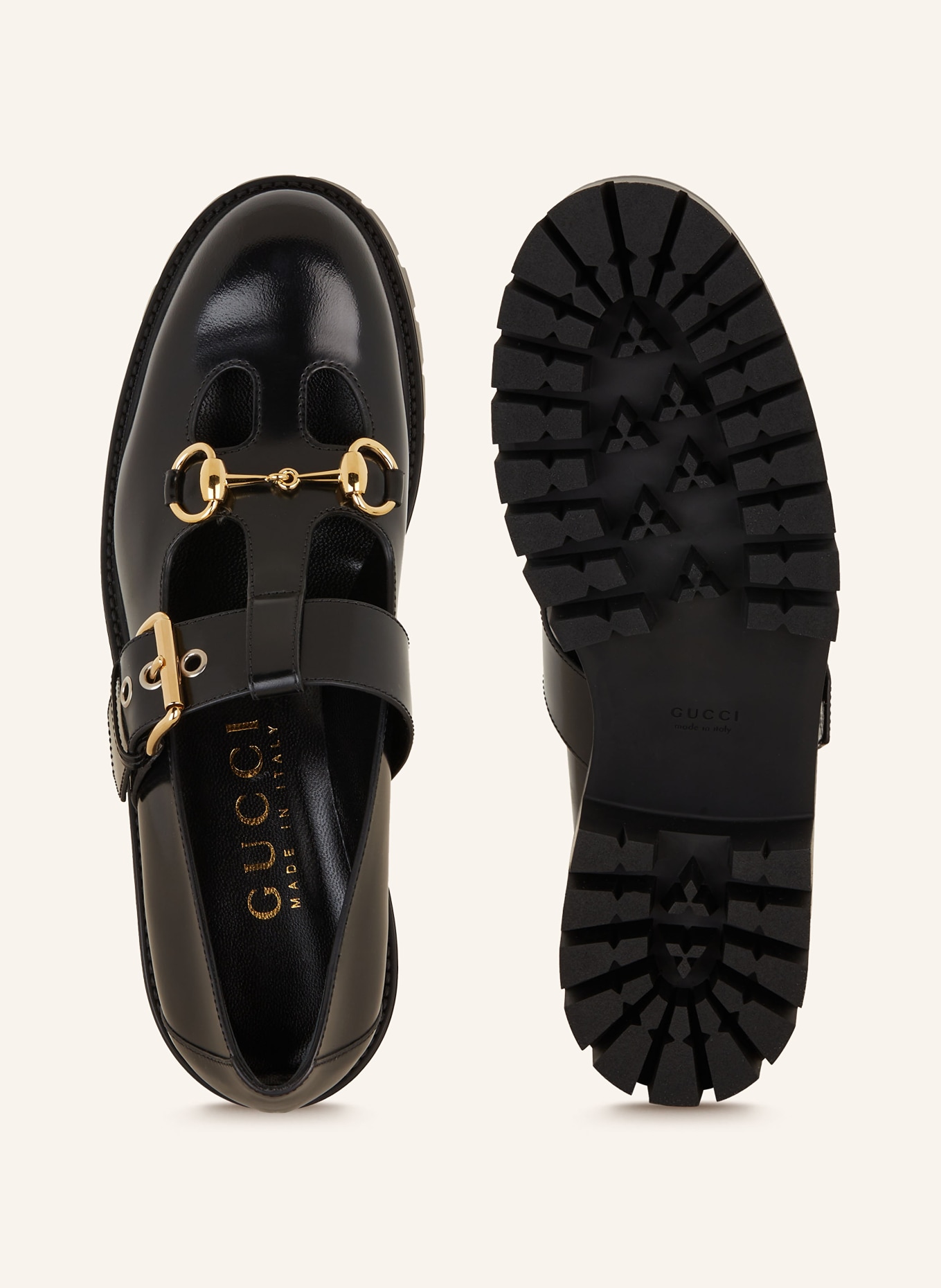 GUCCI Loafersy na platformie, Kolor: 1000 NERO (Obrazek 5)