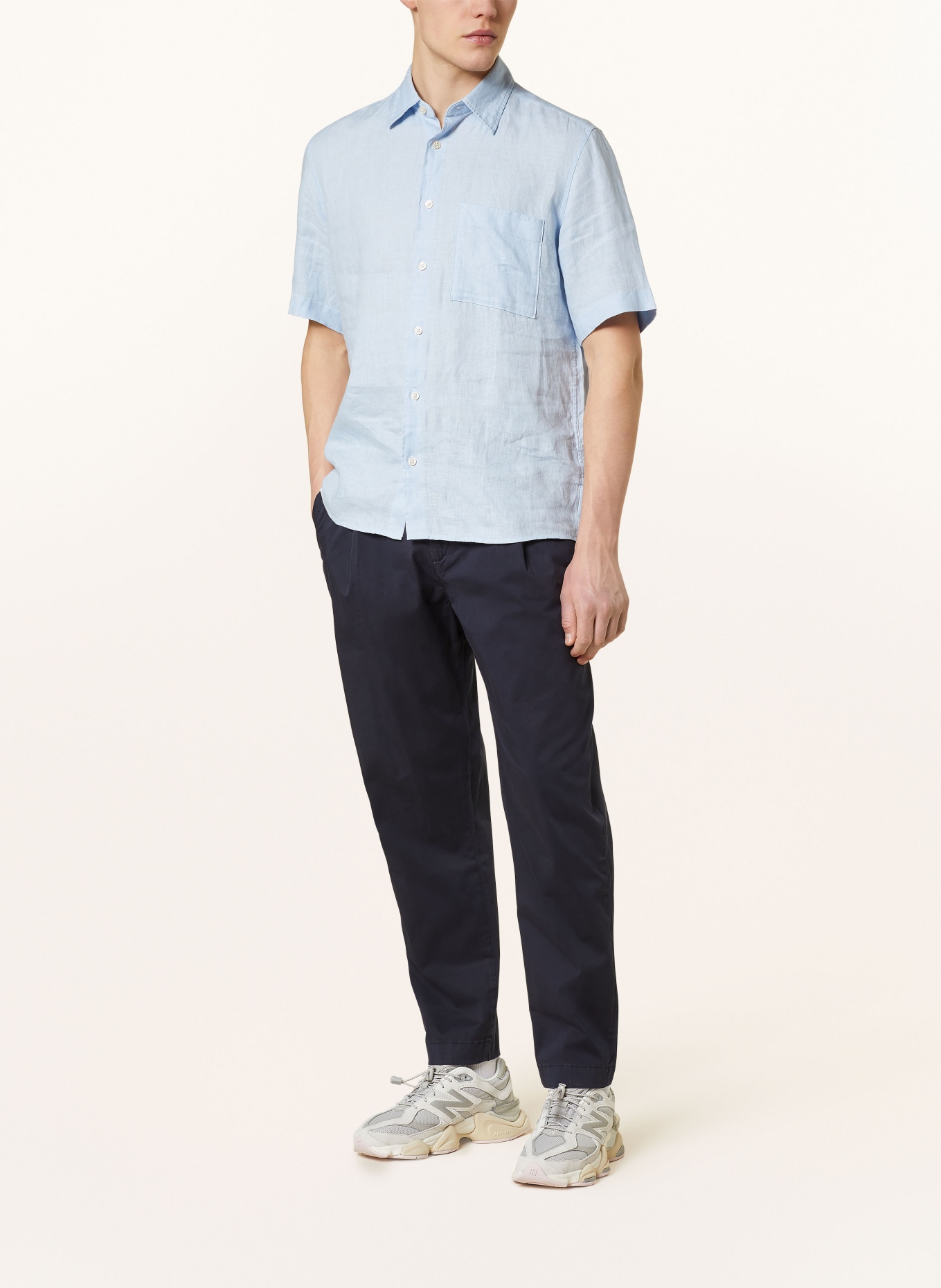 GOLDGARN DENIM Chinos NEW PAPI loose cropped fit: DARK BLUE