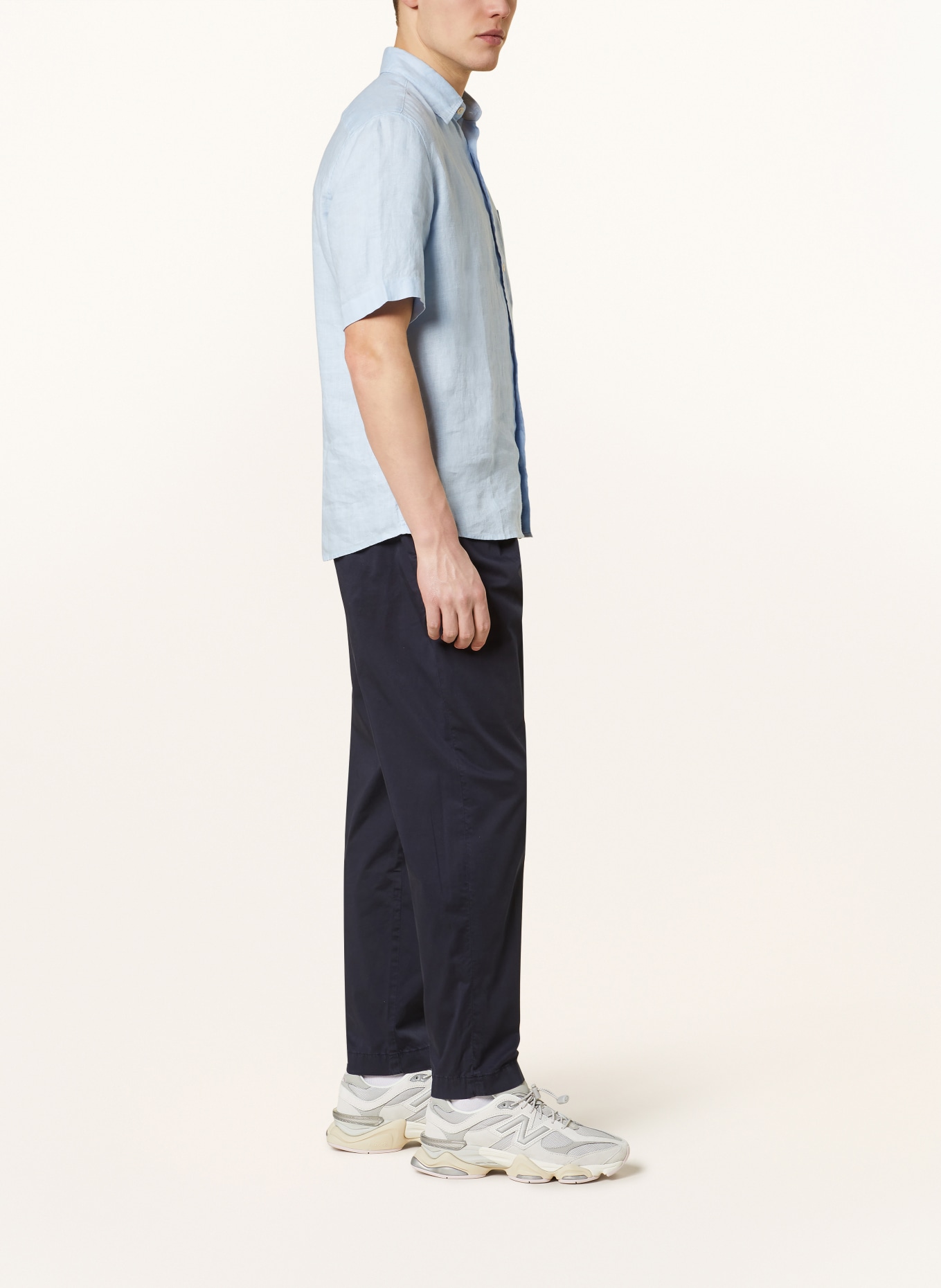 GOLDGARN DENIM Chinos NEW PAPI loose cropped fit: DARK BLUE
