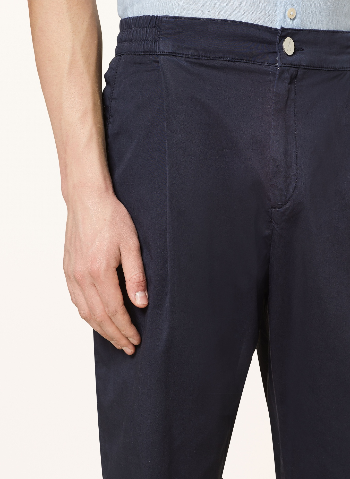 GOLDGARN DENIM Chinos NEW PAPI loose cropped fit: DARK BLUE