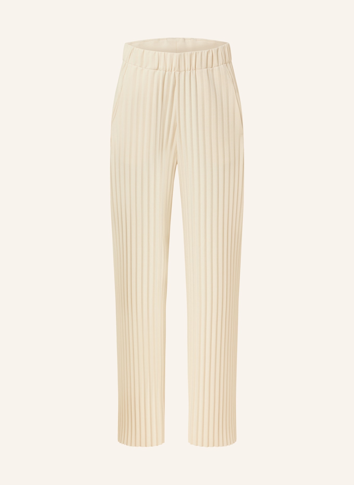 MRS & HUGS Pleated trousers in jersey, Color: 22 SAND (Image 1)